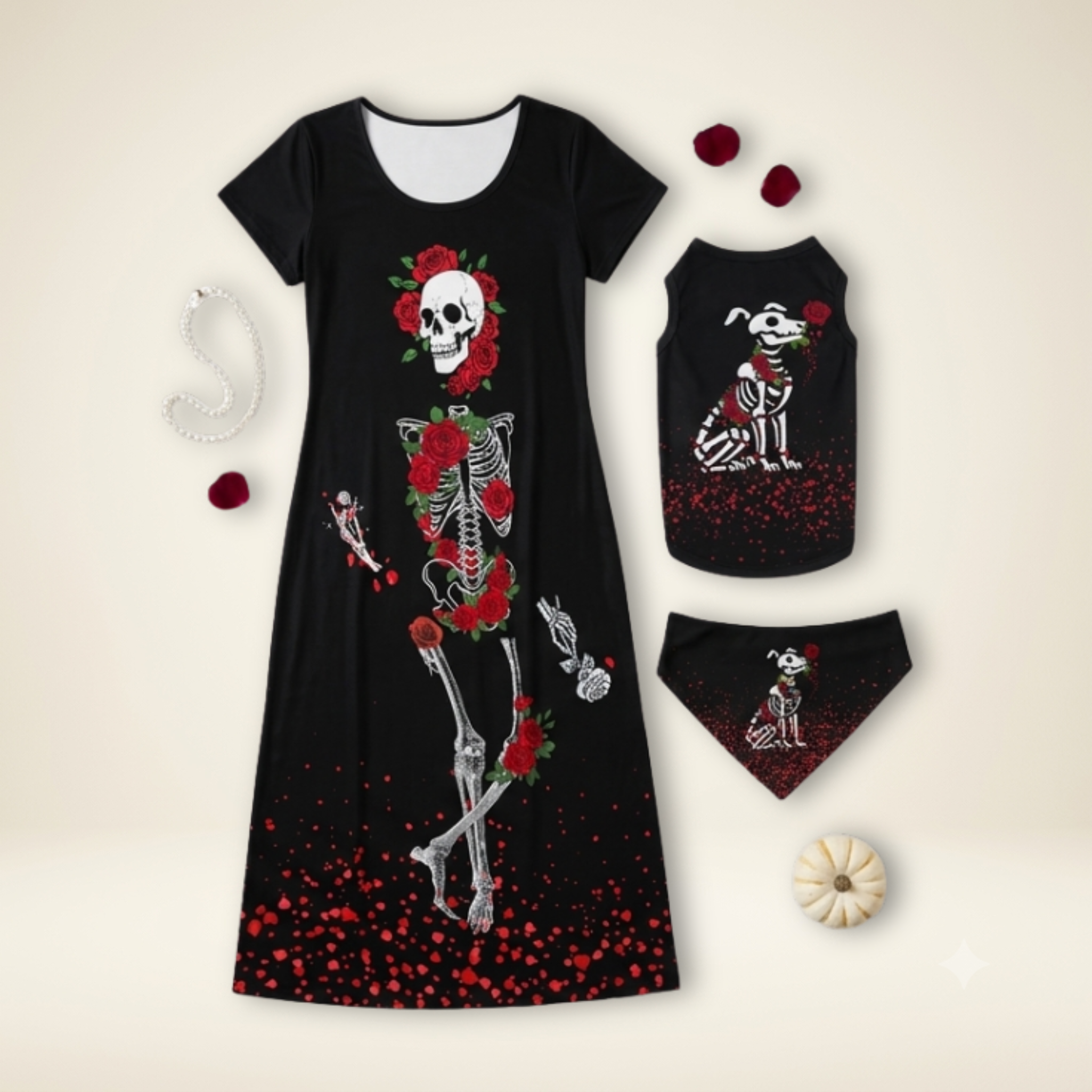 Women's Dress, Pet Bandana & Tank