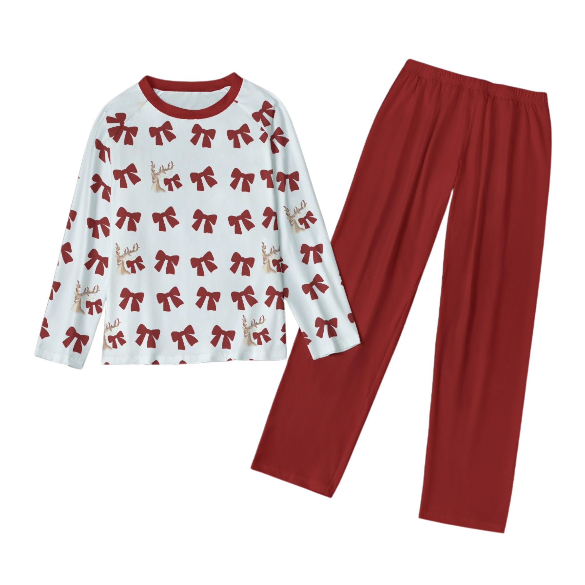 Red Bow Pajama Set