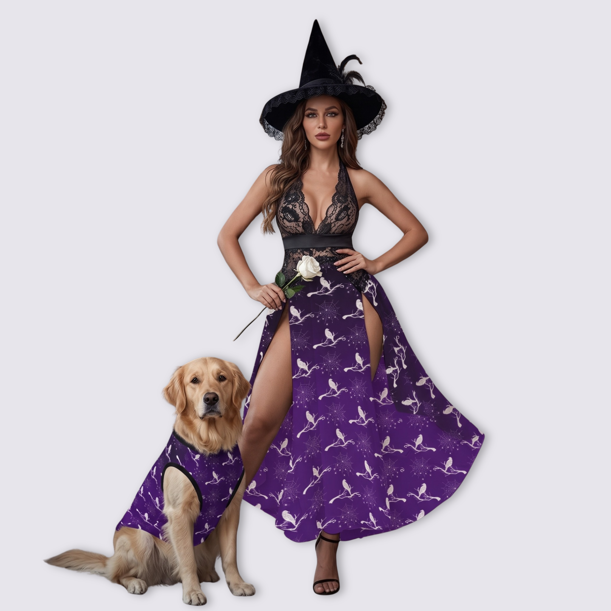 Mesh Lace Dress and Pet Tank