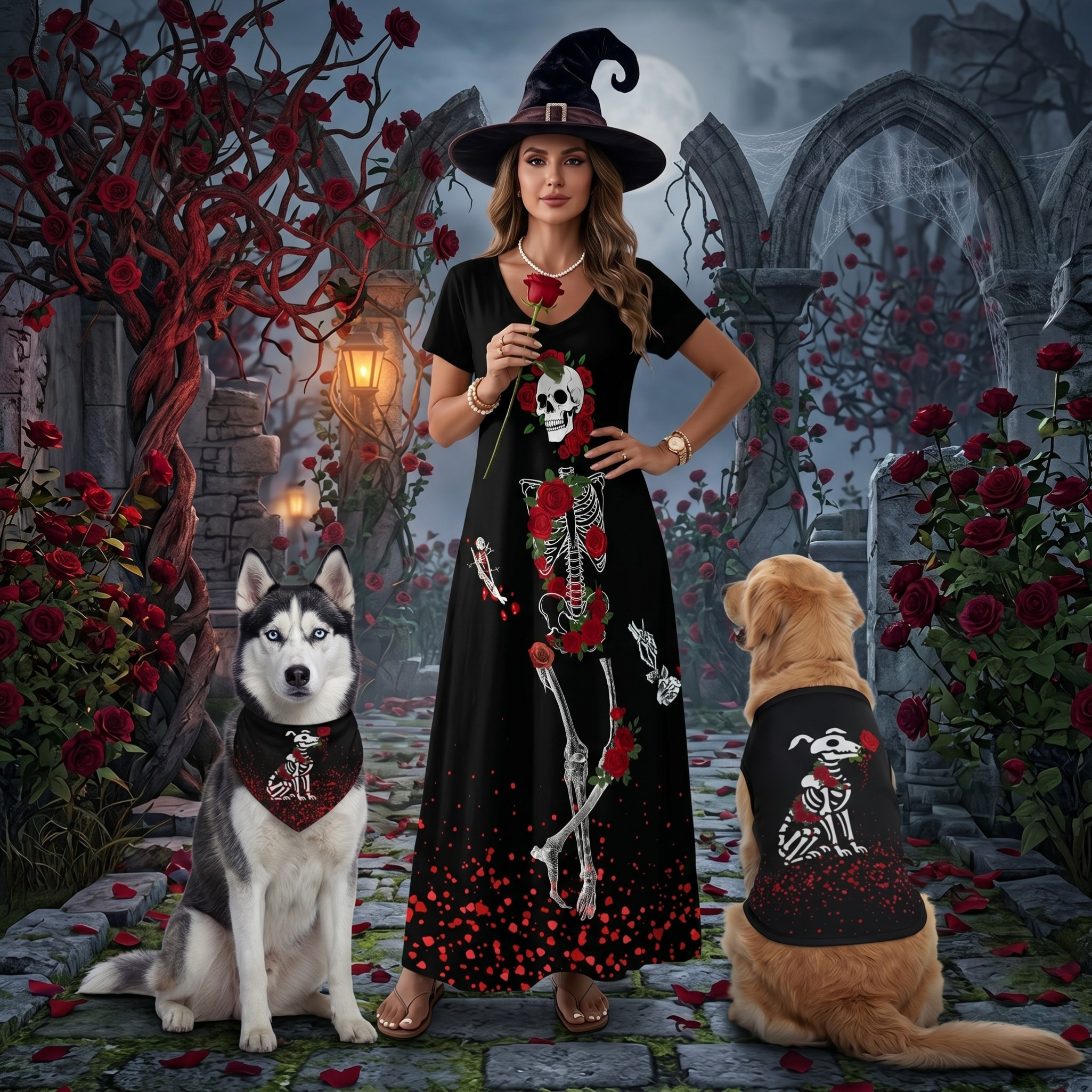 Women's Dress, Pet Bandana & Tank