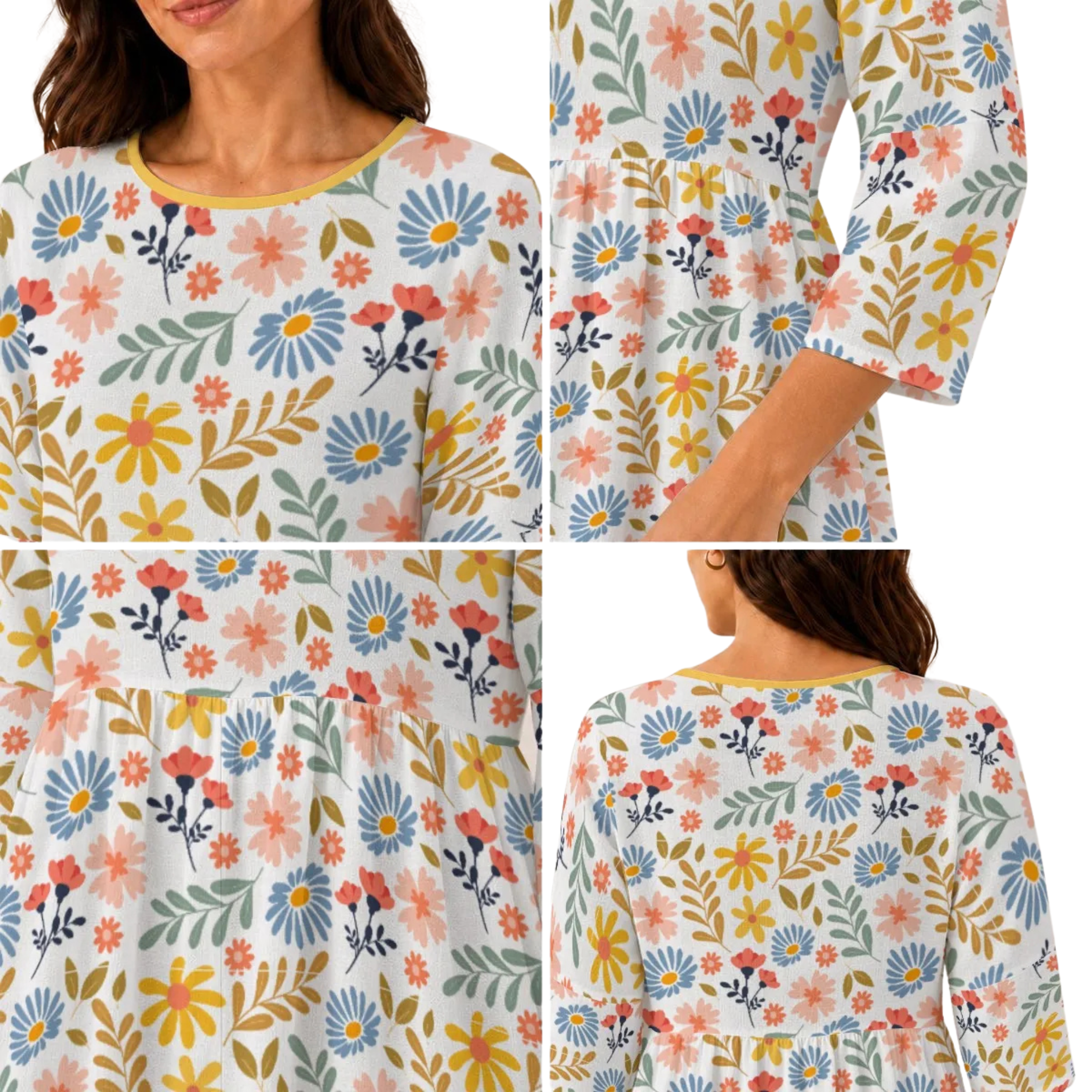 Boho Floral Dress & Pet Hoodie