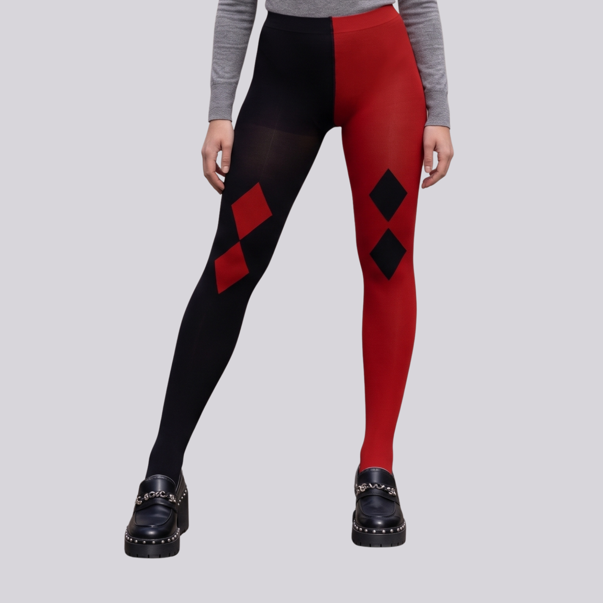 High-Stretch Tights: Harlequin Style