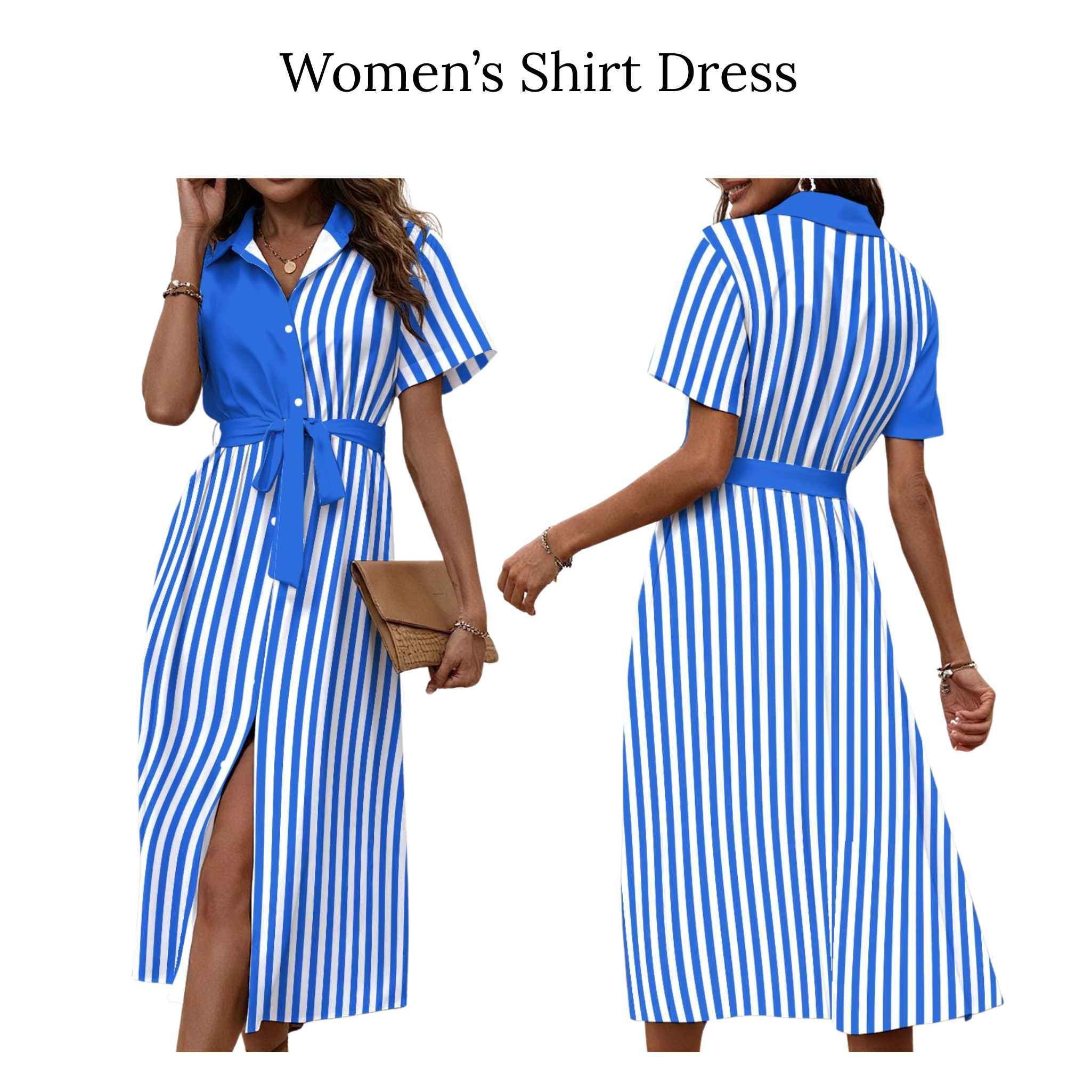 Blue Striped Set & Pet Shirt