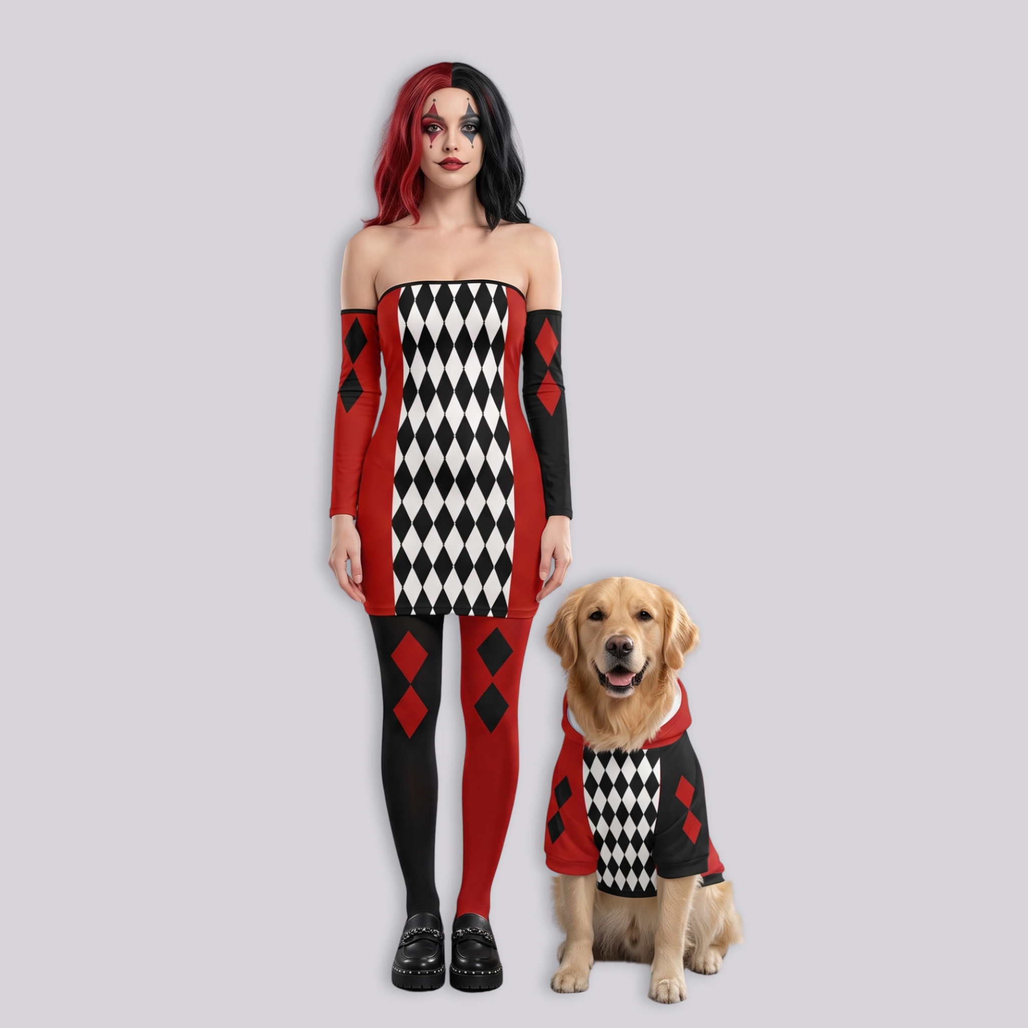 High-Stretch Tights: Harlequin Style