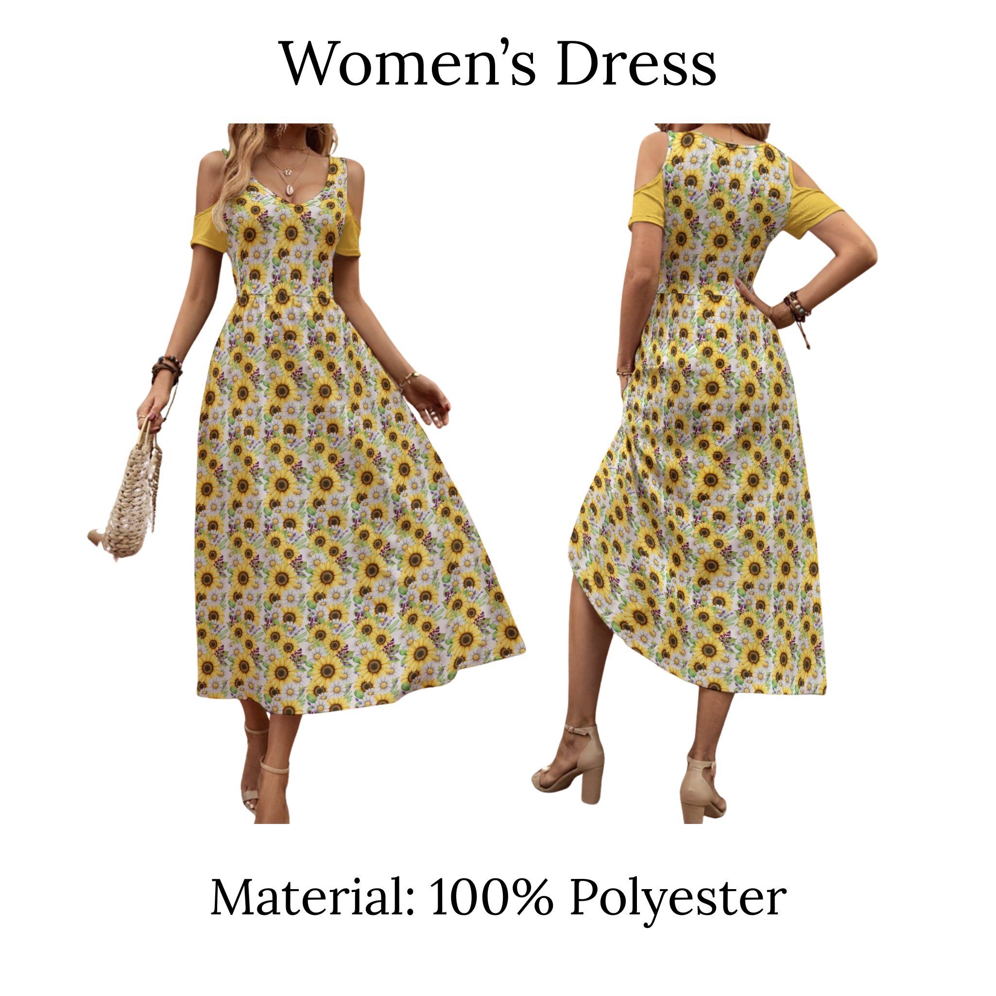 Sunflower Women's & Kid's Dresses with Dog Tank