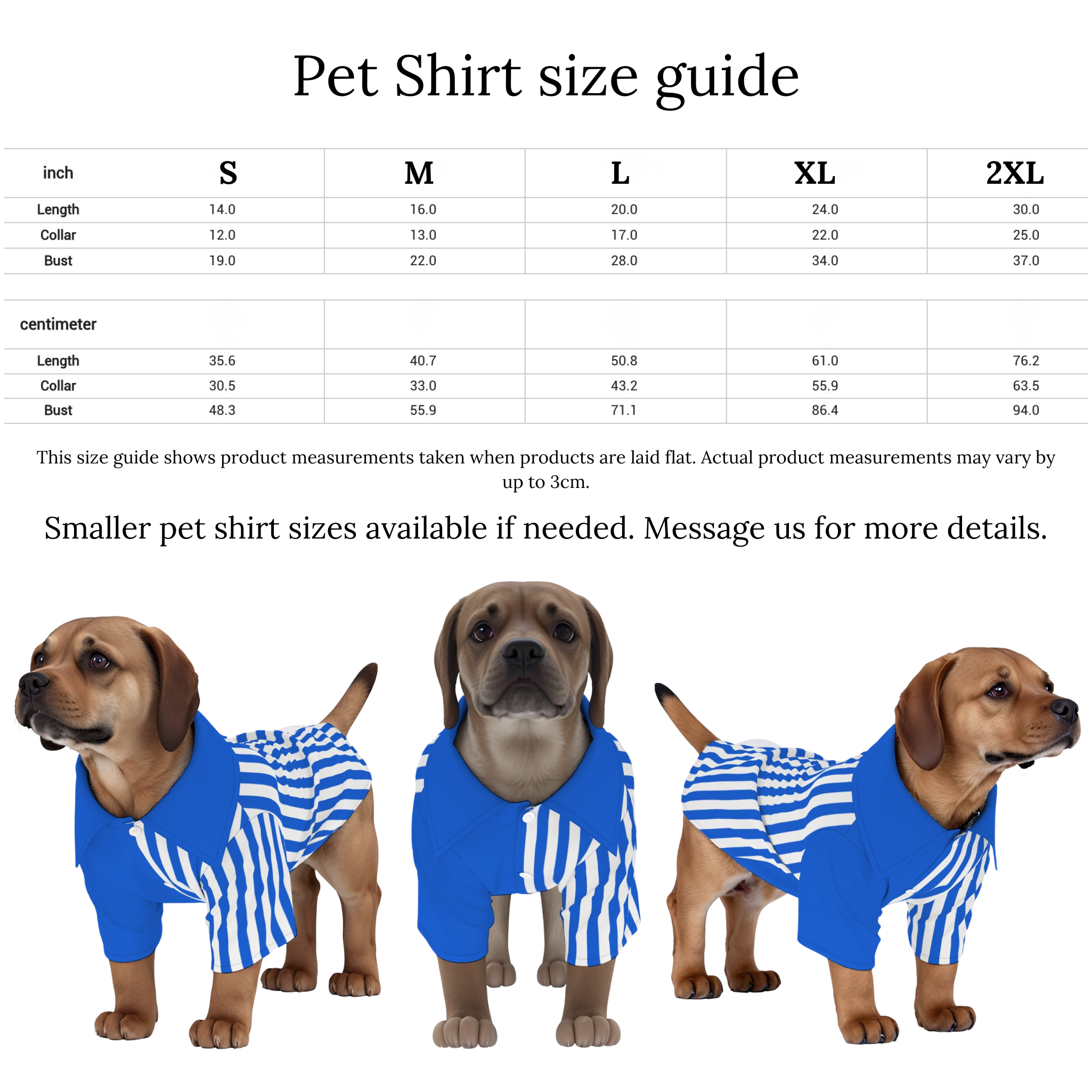 Blue Striped Set & Pet Shirt