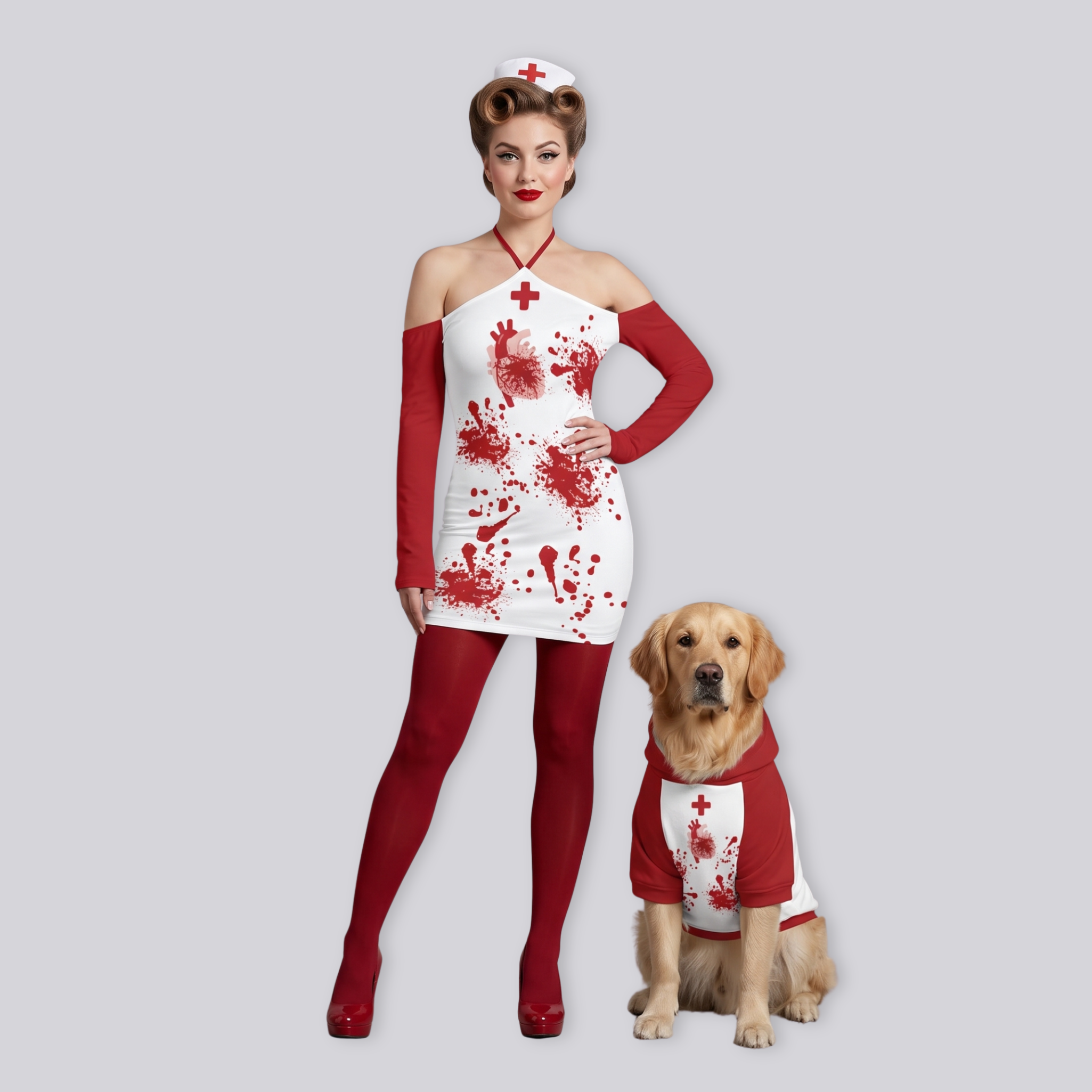 High-Stretch Tights: Red