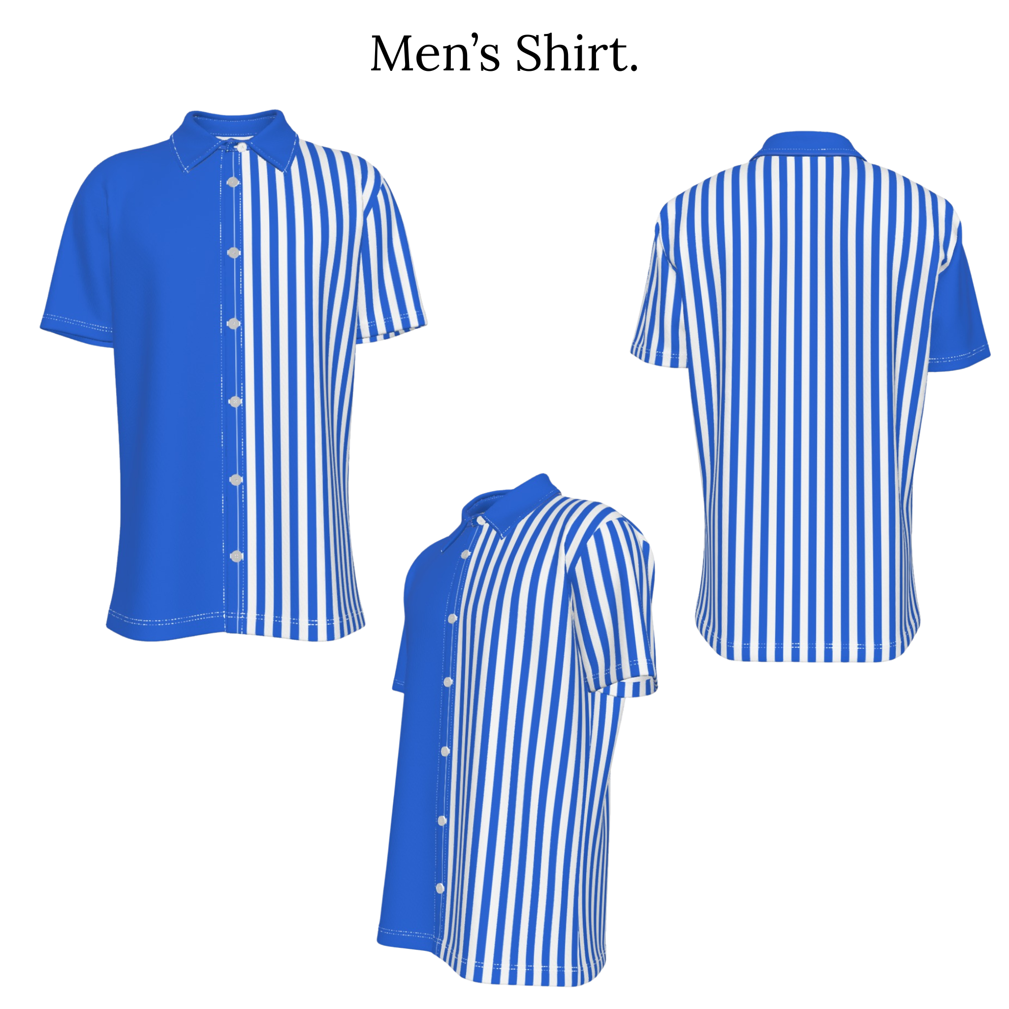 Blue Striped Set & Pet Shirt