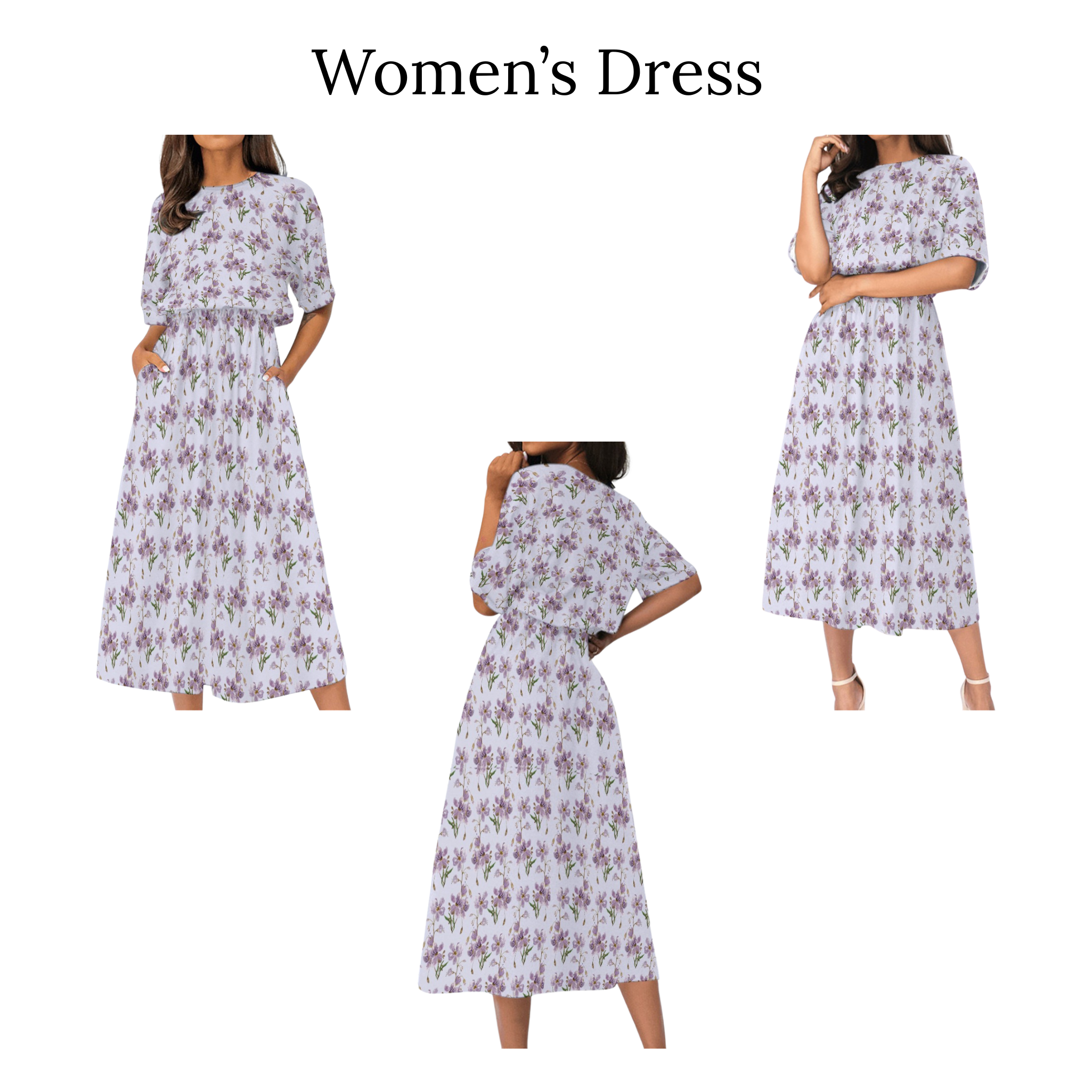 Lavender Women & Kid's Dresses with Dog Tank