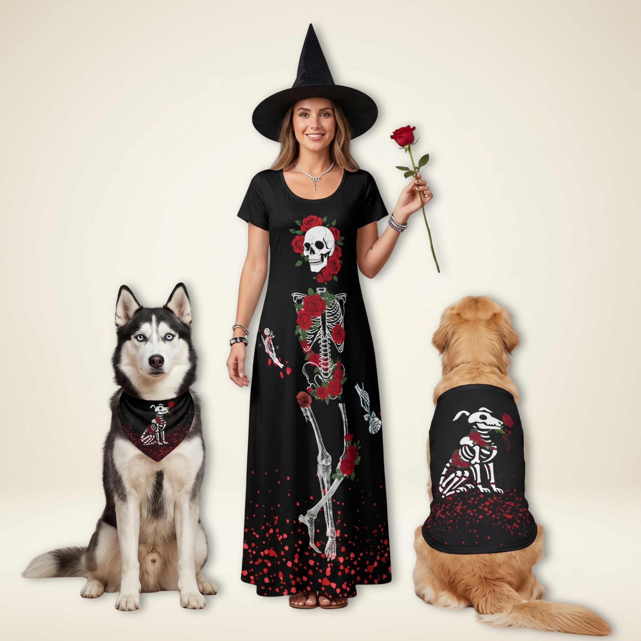 Women's Dress, Pet Bandana & Tank