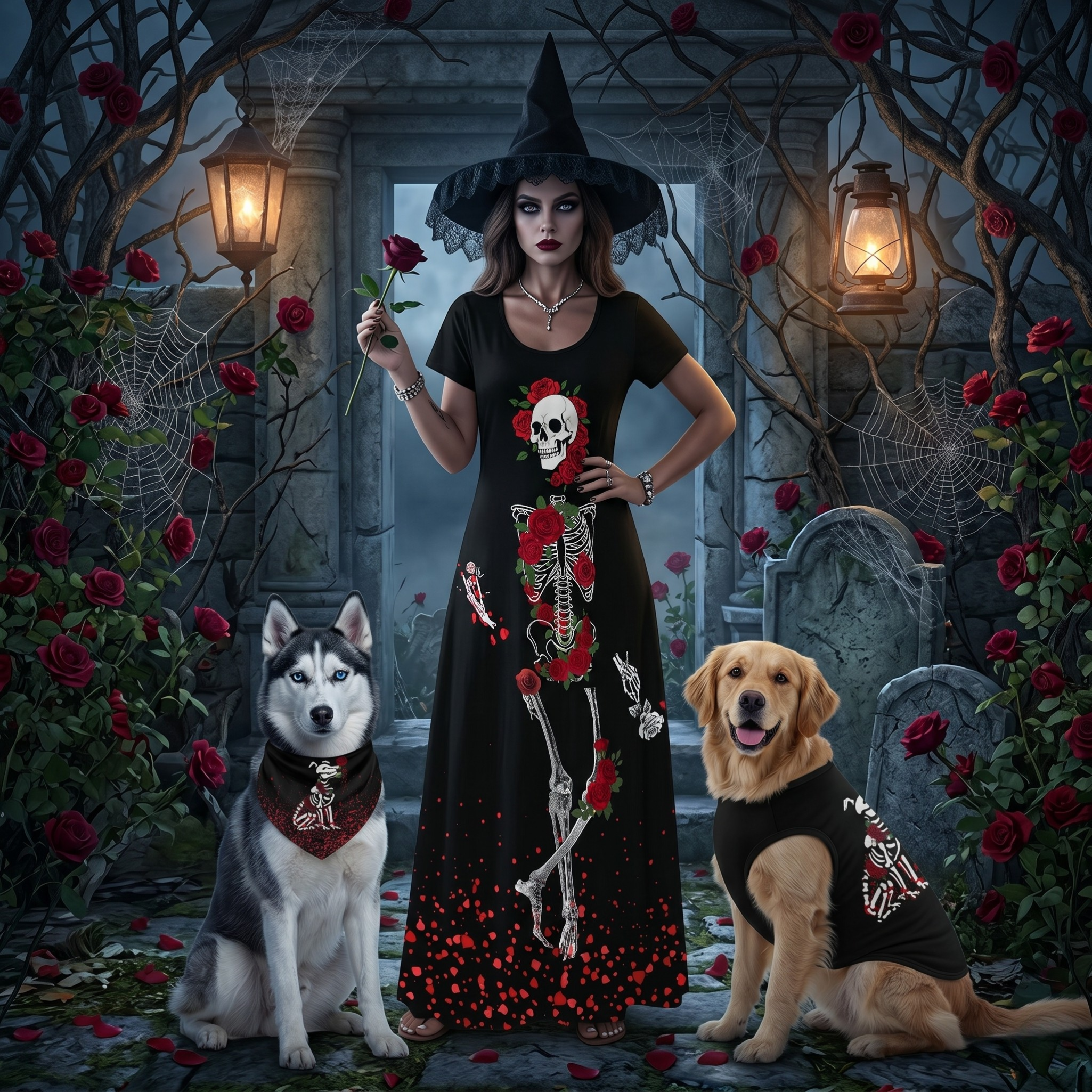 Women's Dress, Pet Bandana & Tank