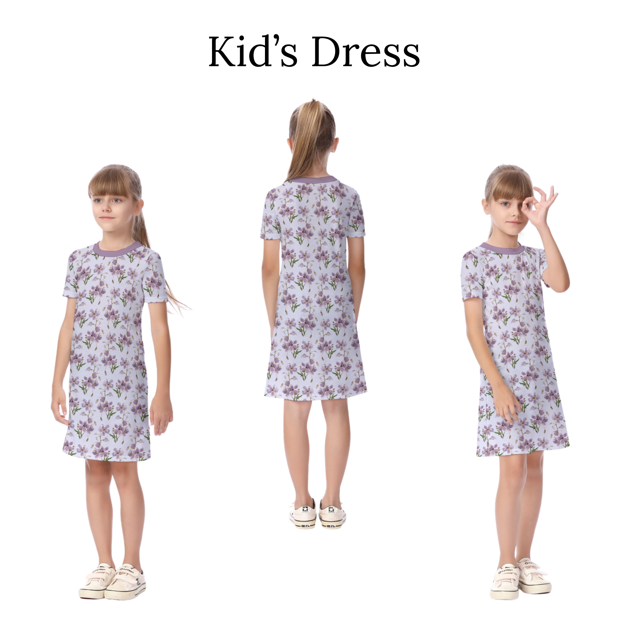 Lavender Women & Kid's Dresses with Dog Tank