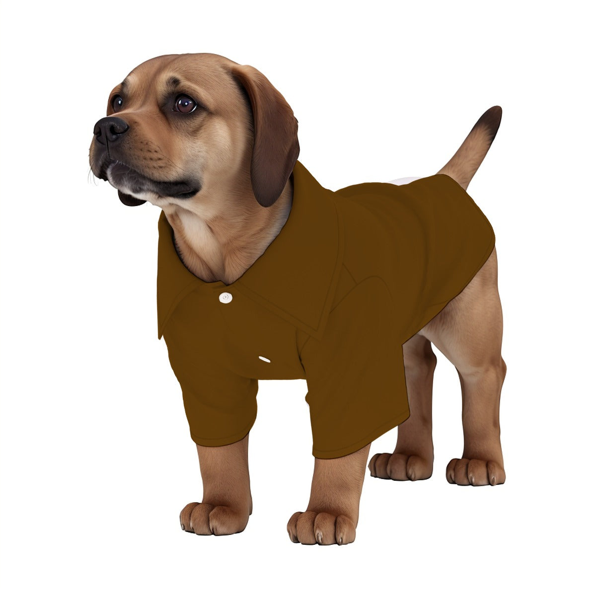 Men and Pet Brown Shirts