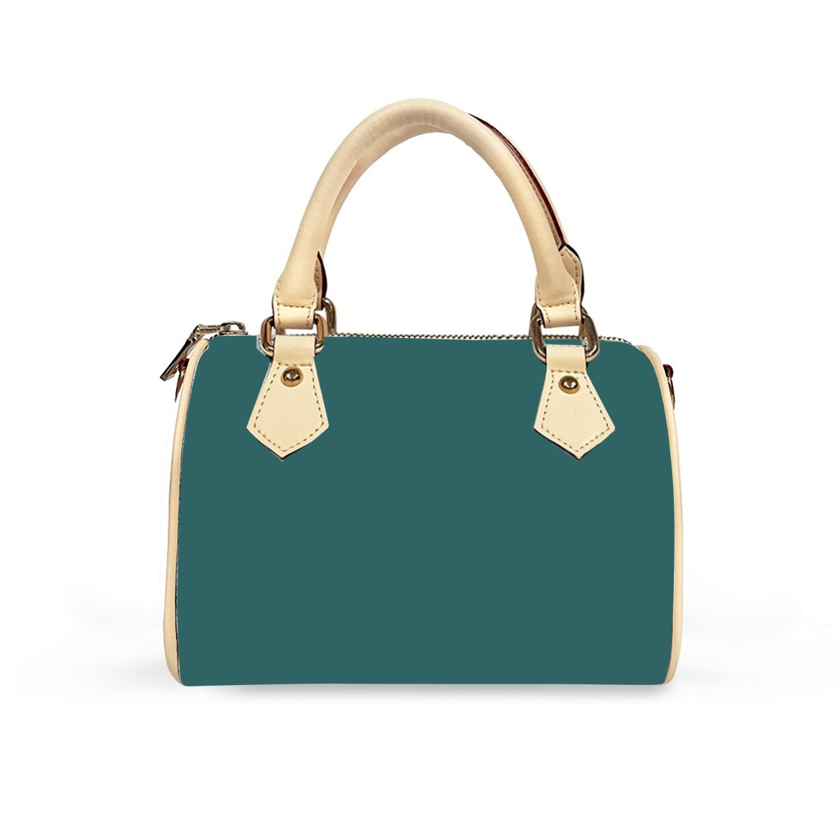 Barrel-Shaped Leather Bag