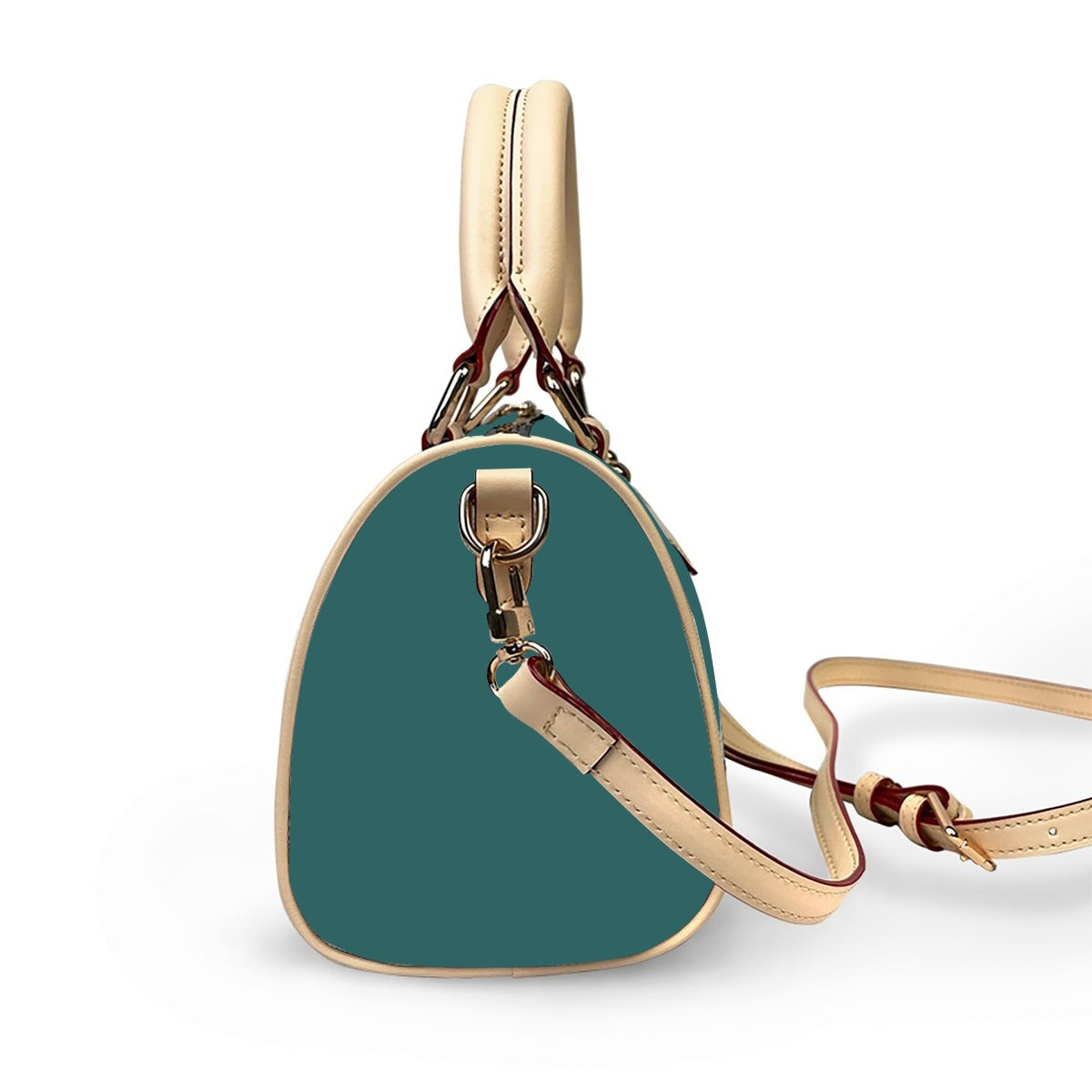 Barrel-Shaped Leather Bag
