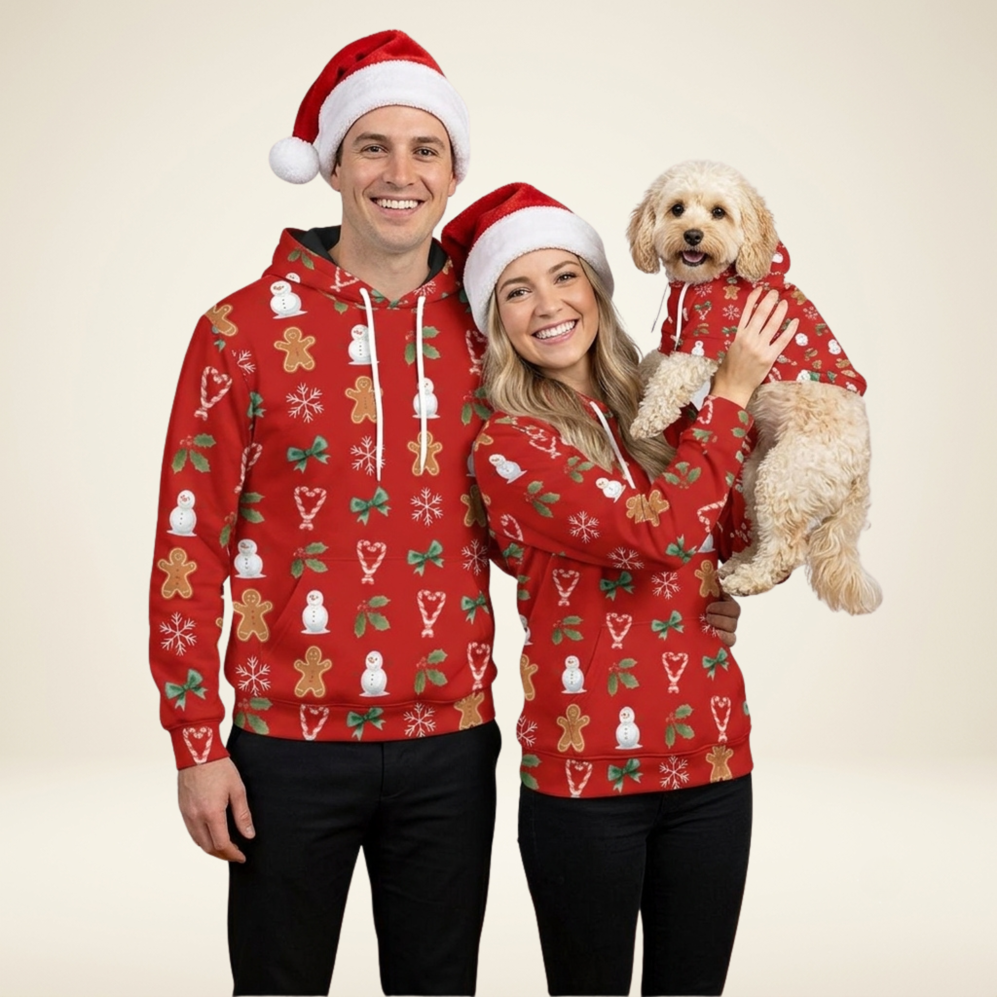 Red Hoodie Set| Adults & Pet