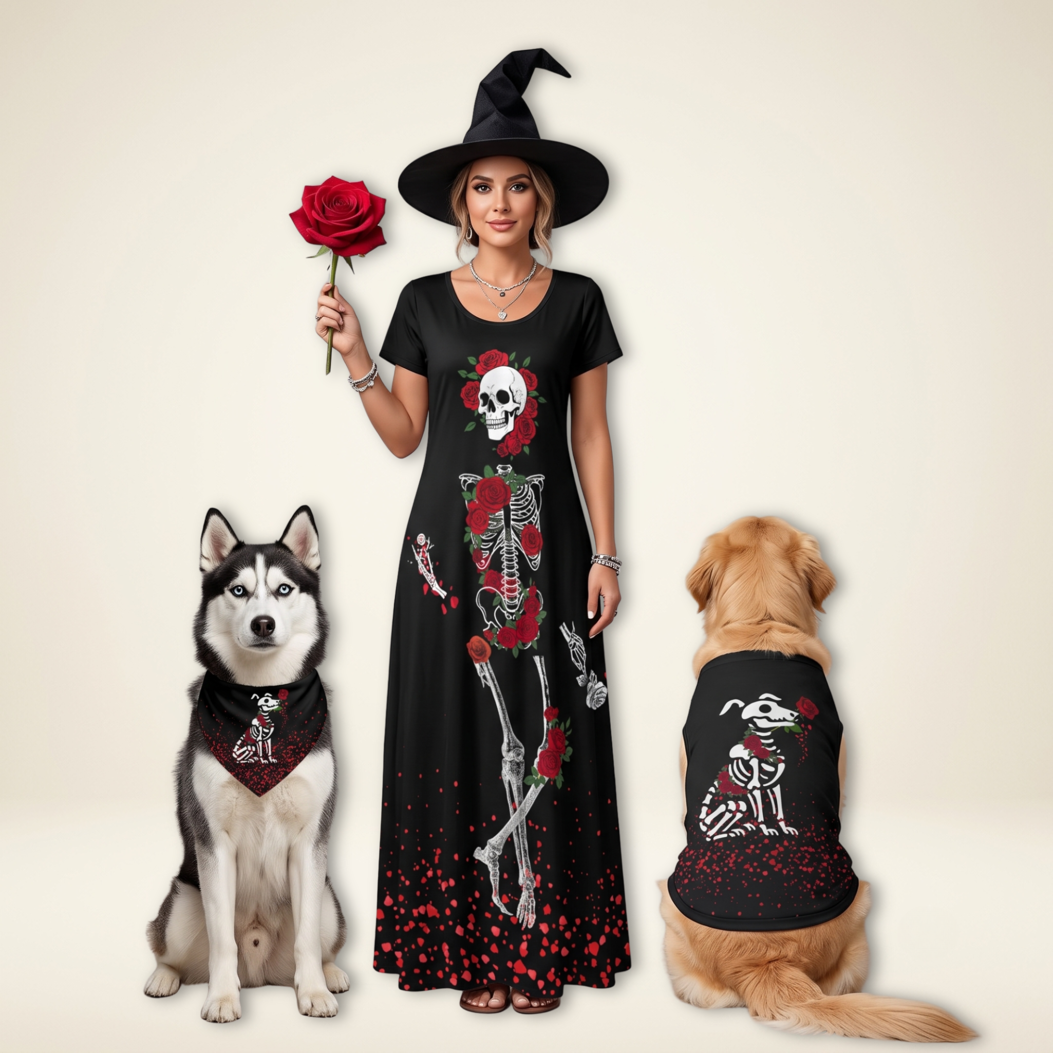 Women's Dress, Pet Bandana & Tank