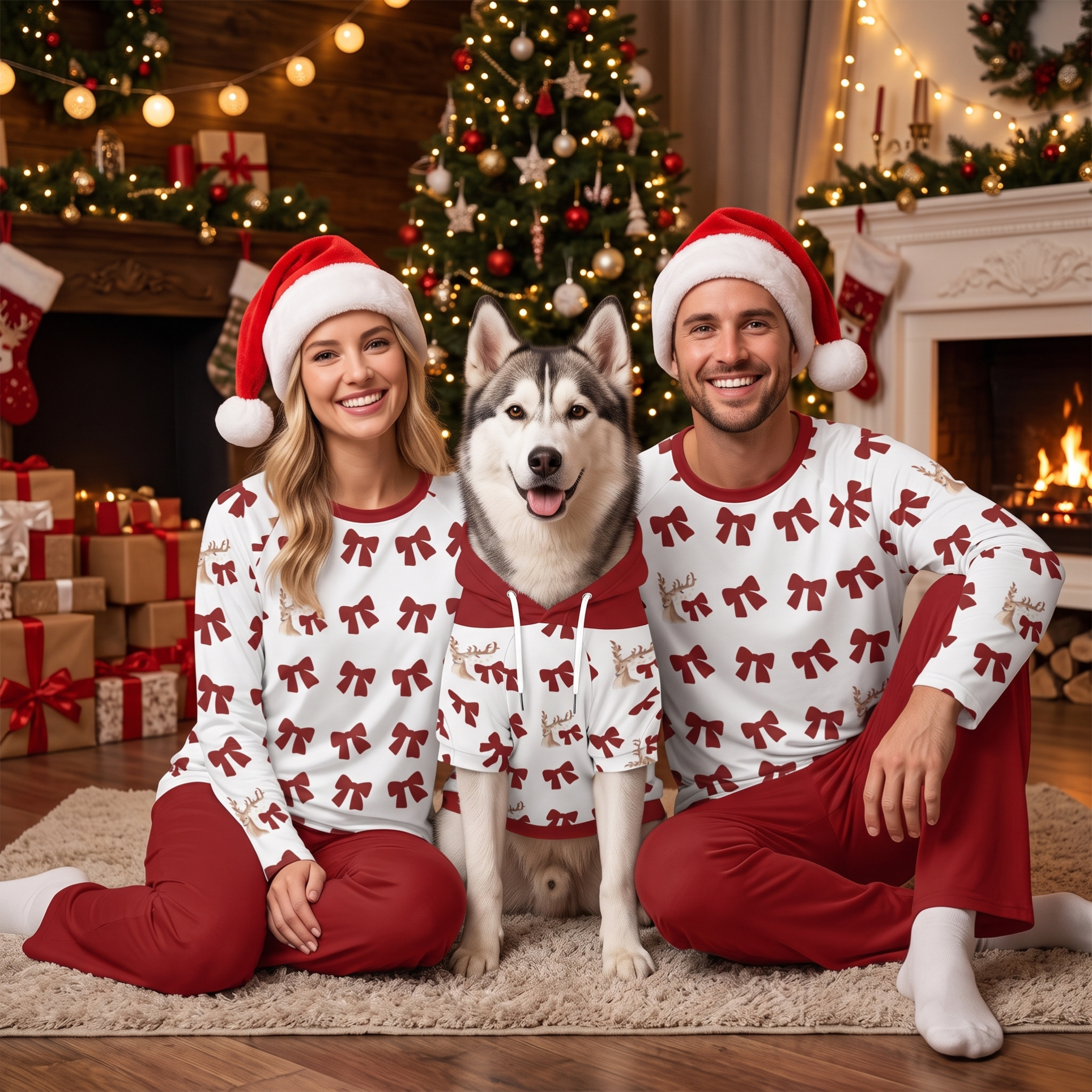 Red Bow Pajama Set