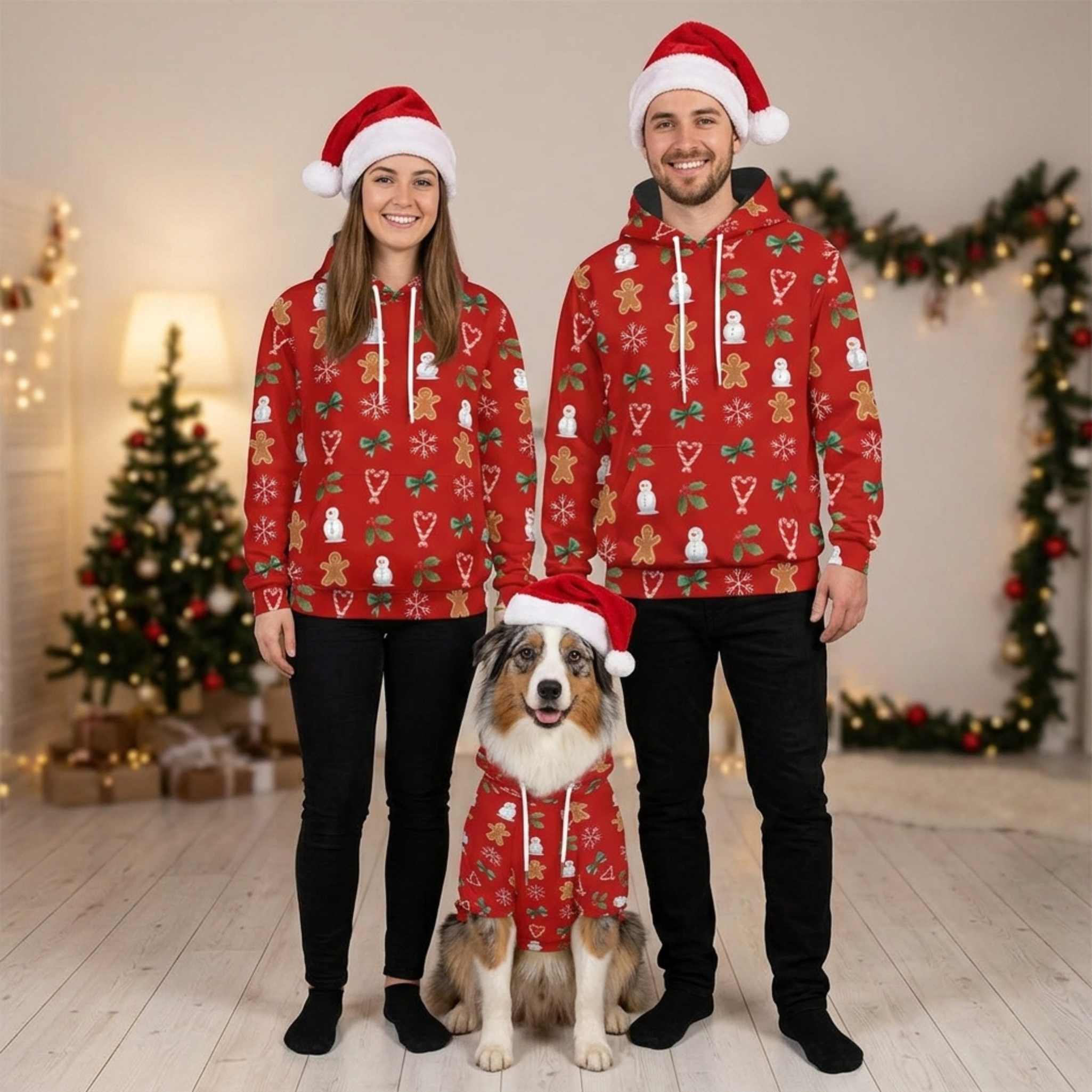 Red Hoodie Set| Adults & Pet