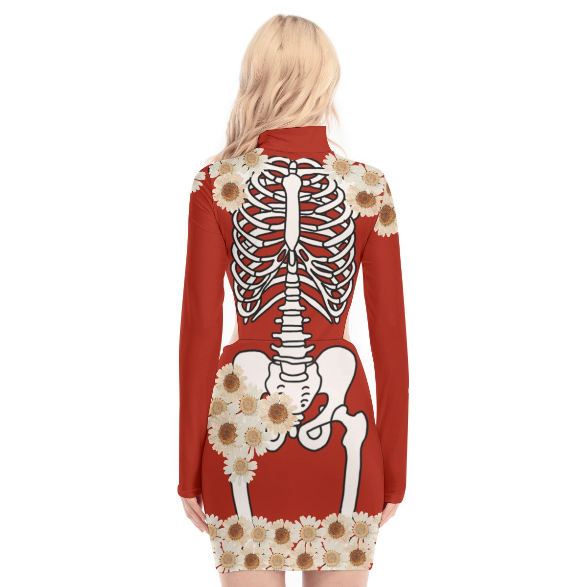 Red Skeleton Dress & Pet Hoodie