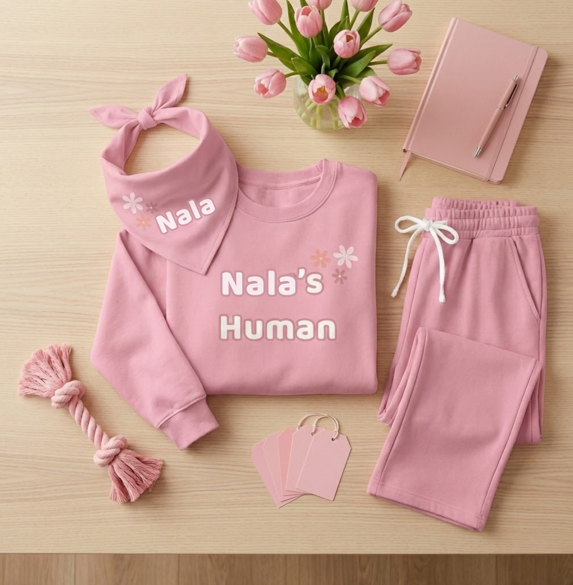 Custom Pet Bandana & Lounge Set