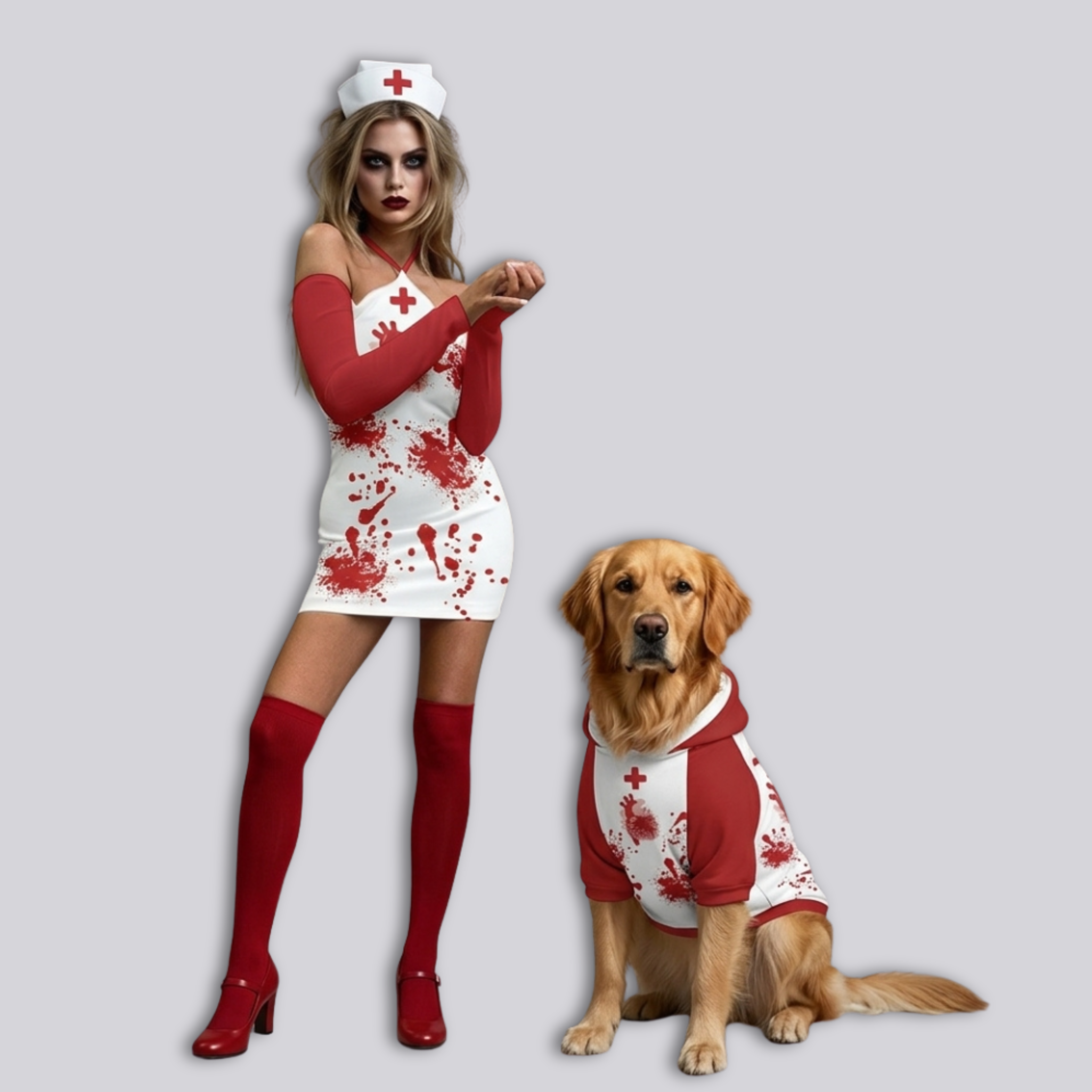 Spooky Nurse Women's & Pet Set