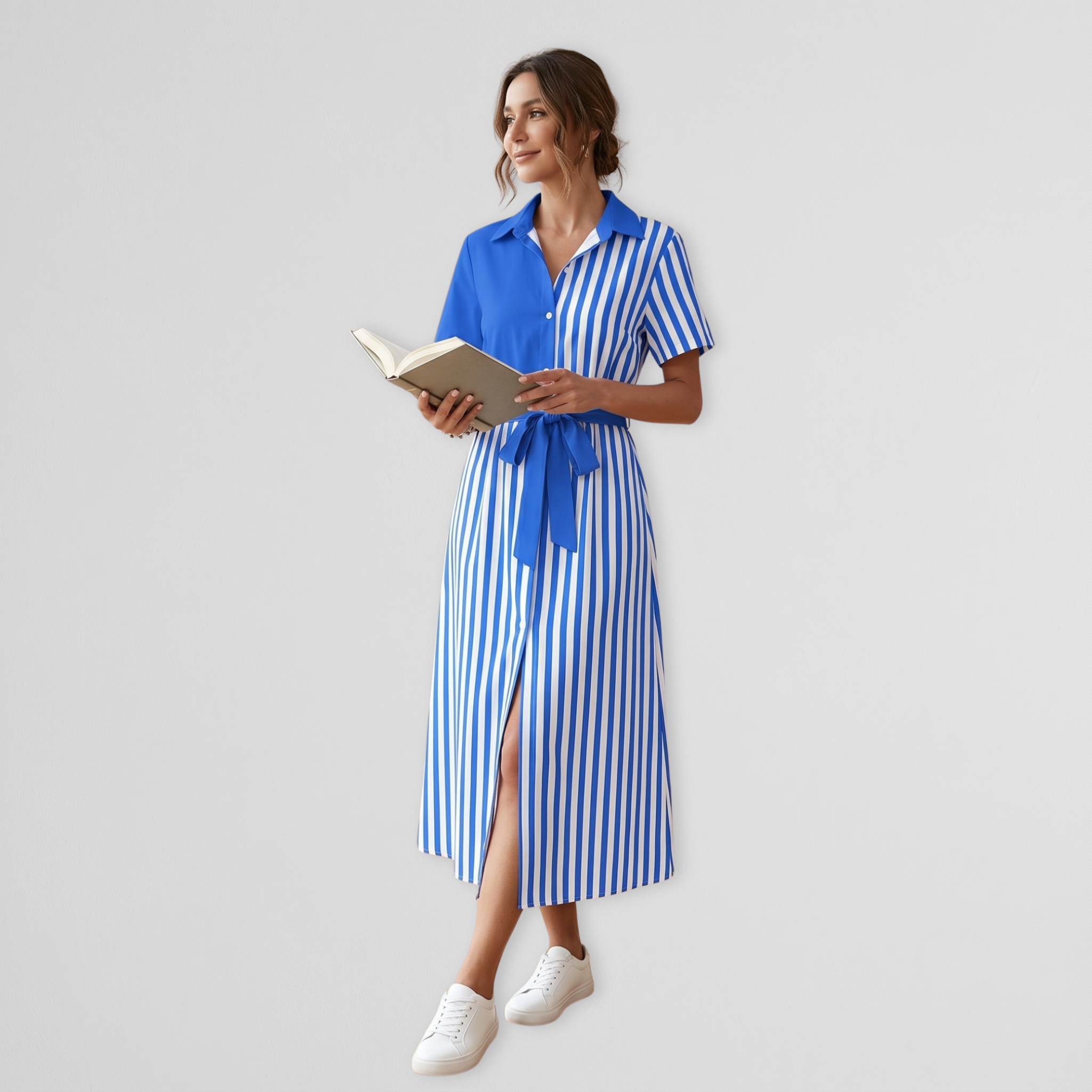 Blue Striped Set & Pet Shirt