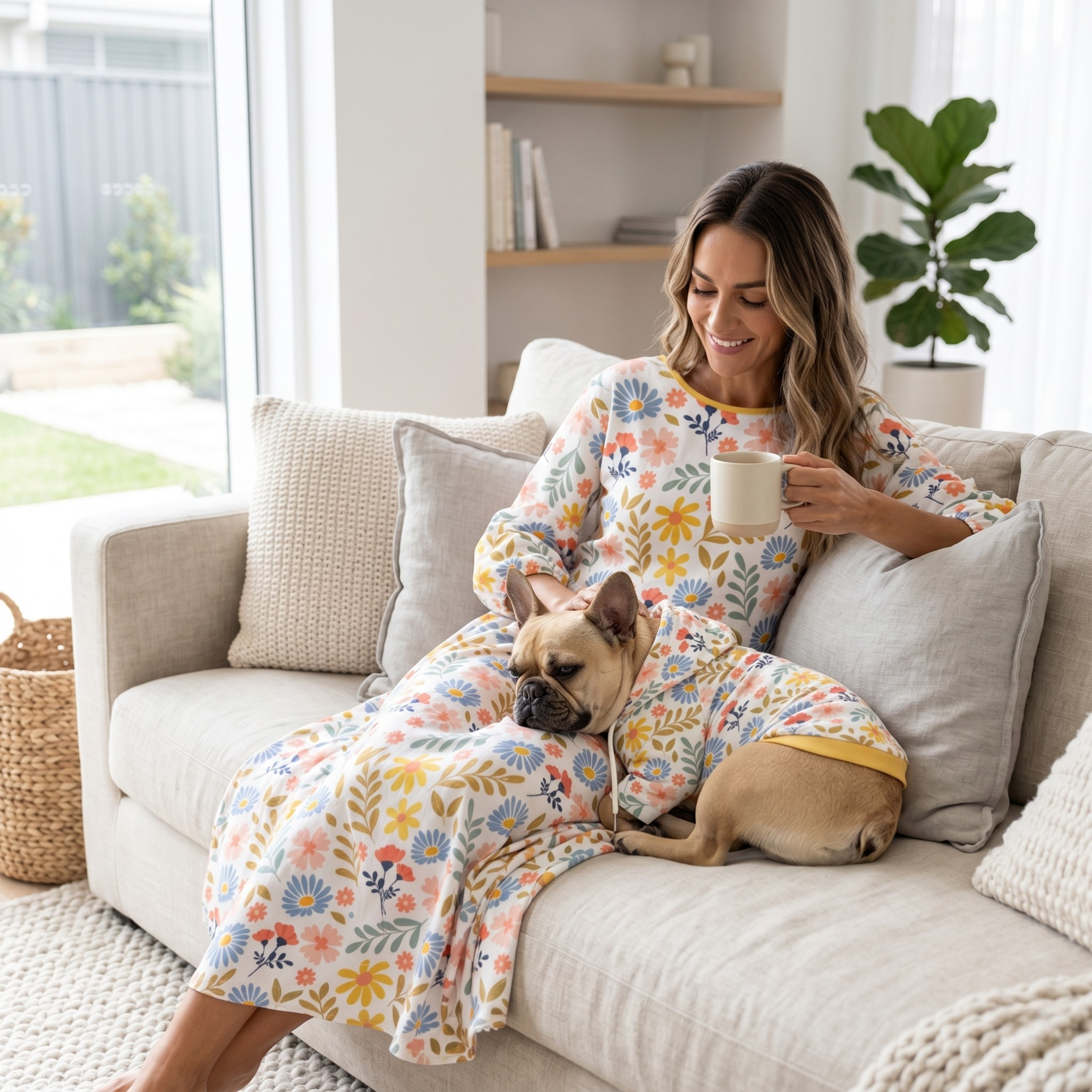 Boho Floral Dress & Pet Hoodie