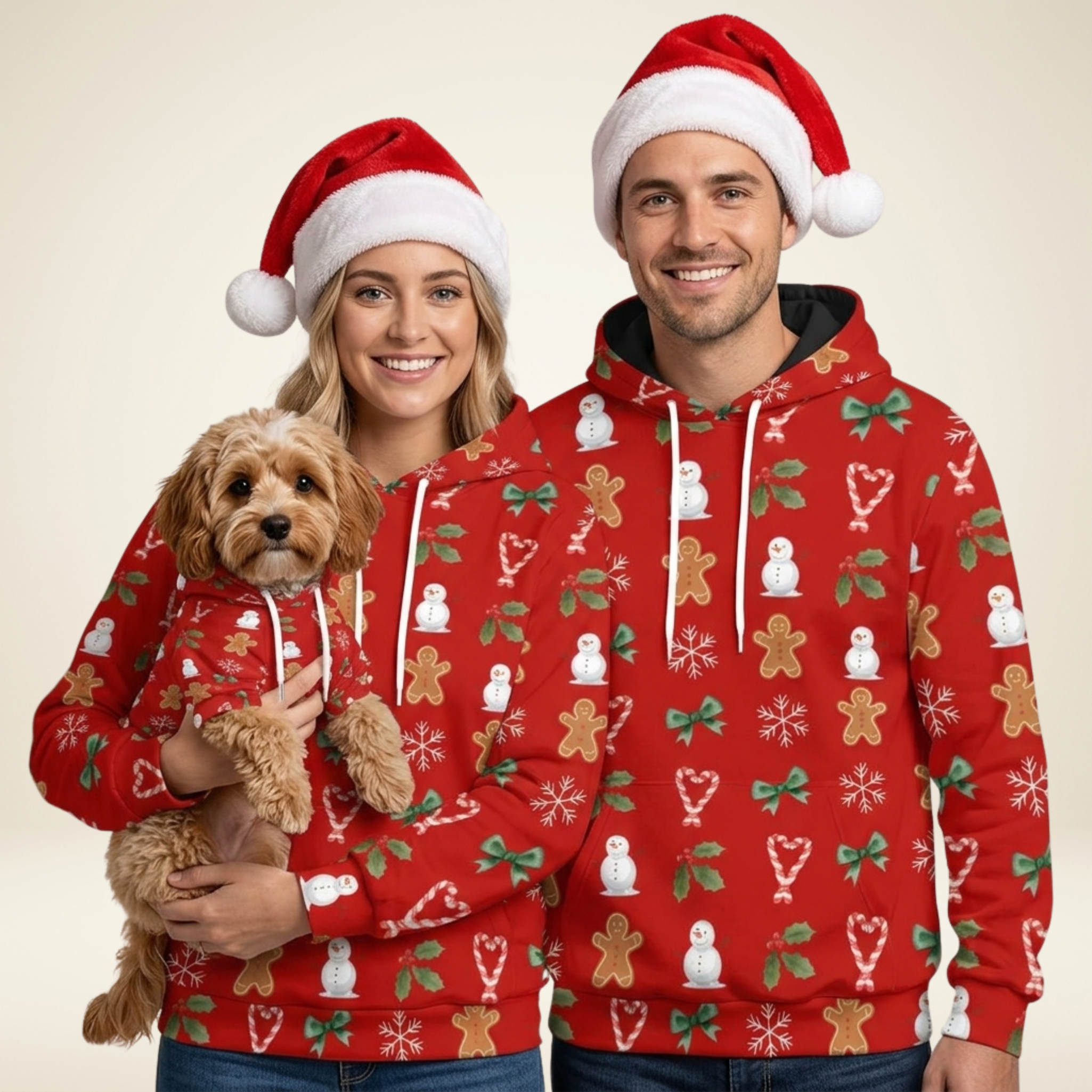 Red Hoodie Set| Adults & Pet