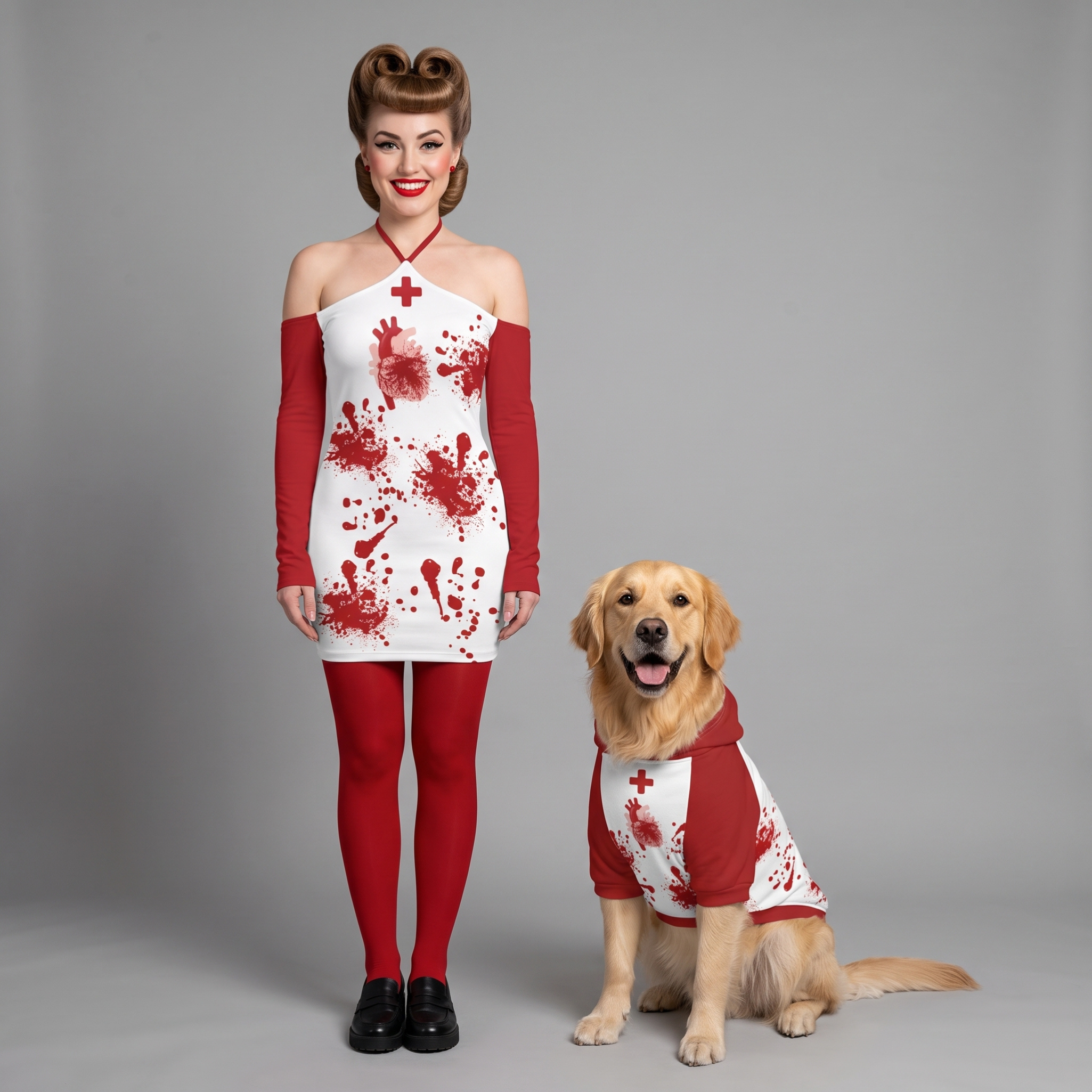 High-Stretch Tights: Red