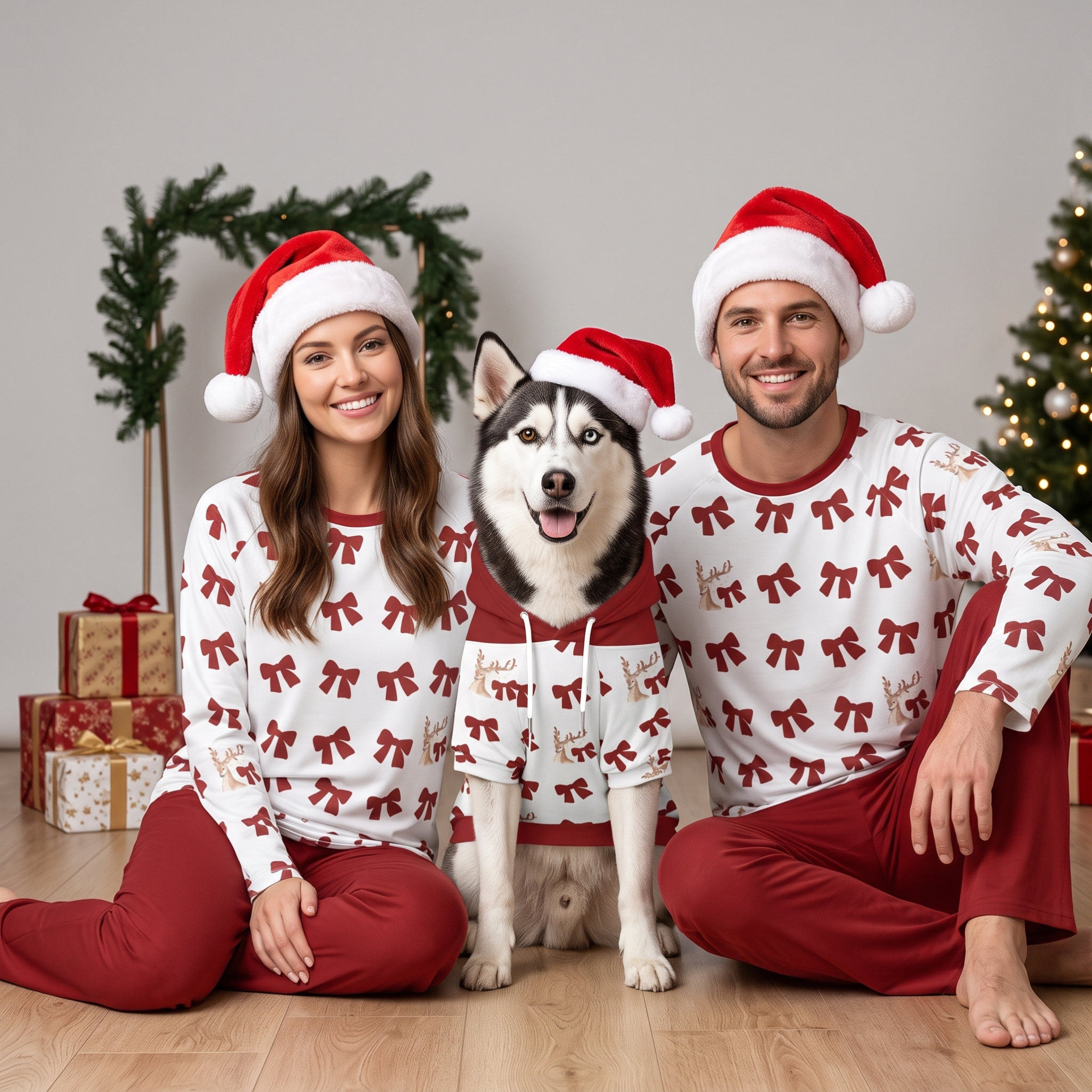 Red Bow Pajama Set