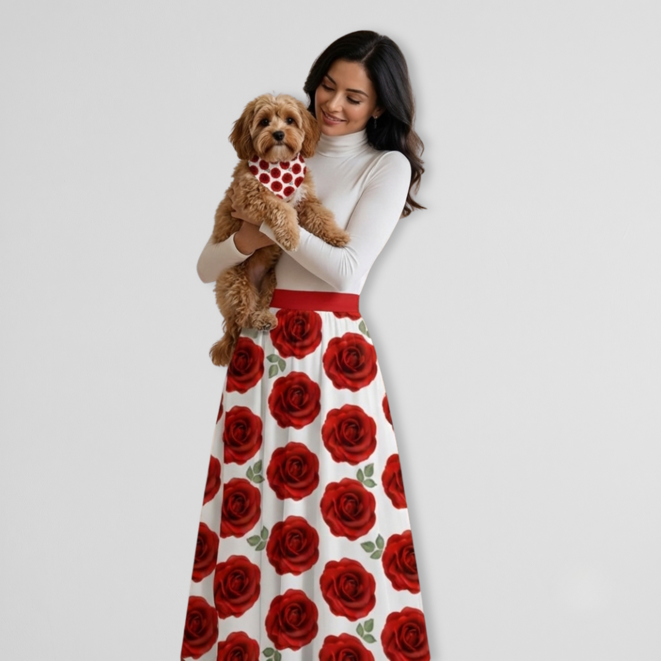 Red Rose Women's Skirt & Pet Outfits