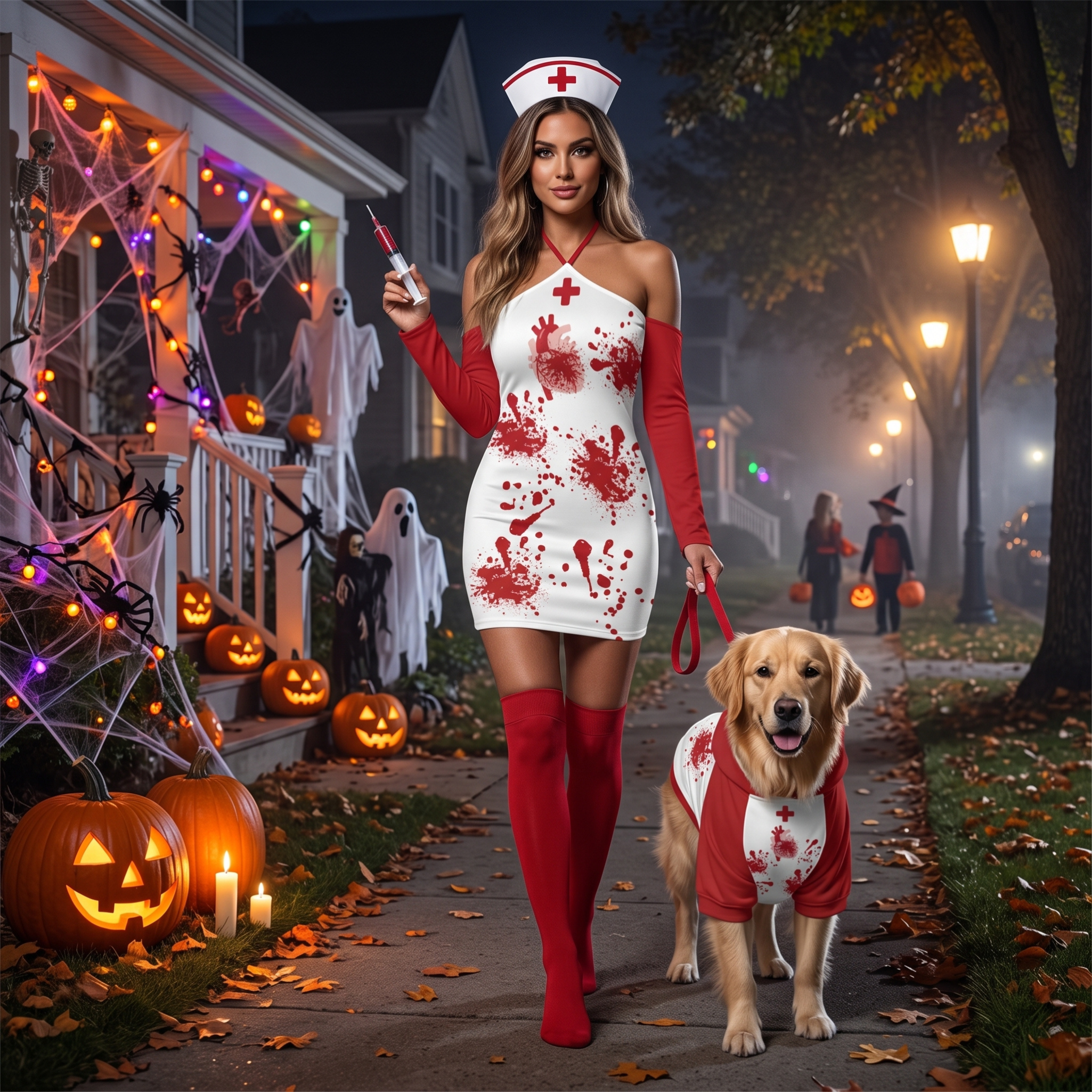 Spooky Nurse Women's & Pet Set