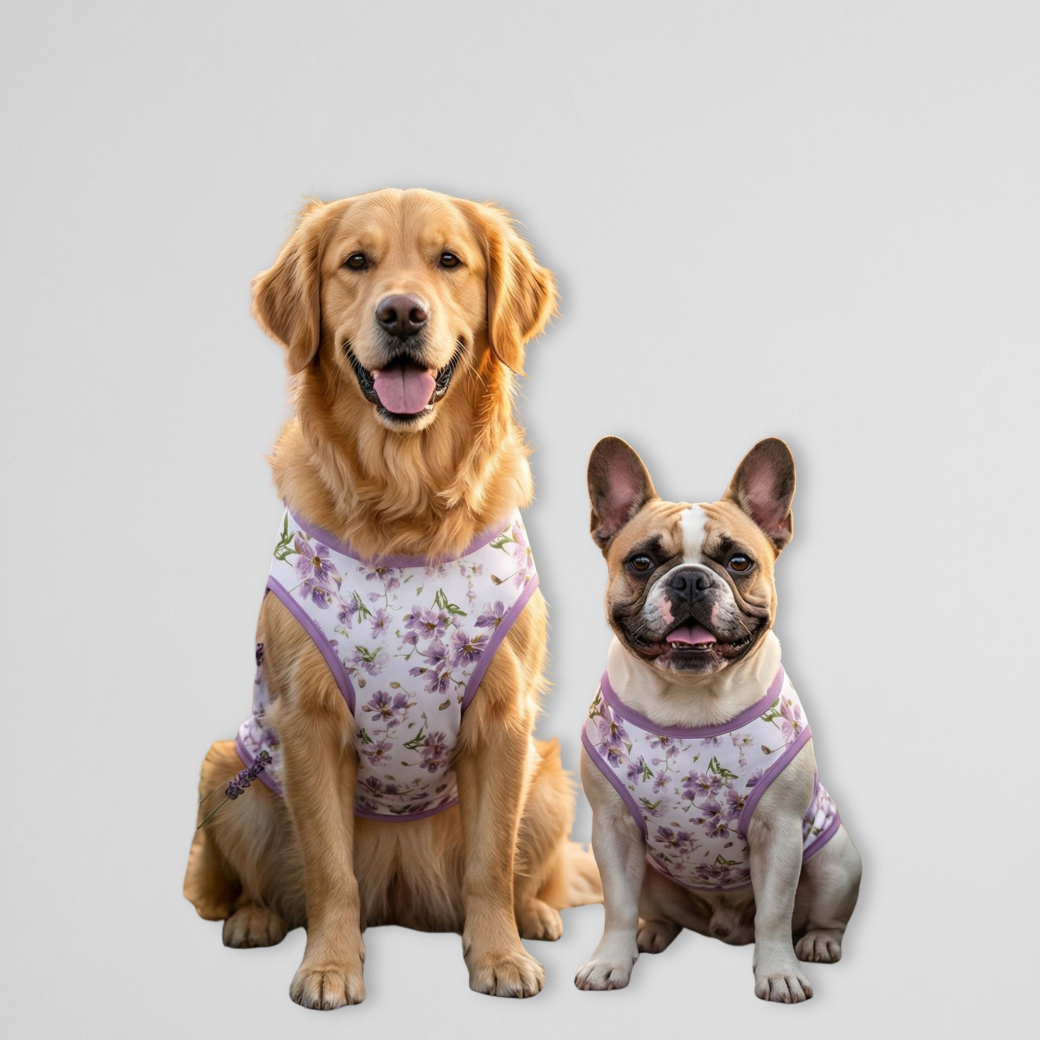 Lavender Women & Kid's Dresses with Dog Tank