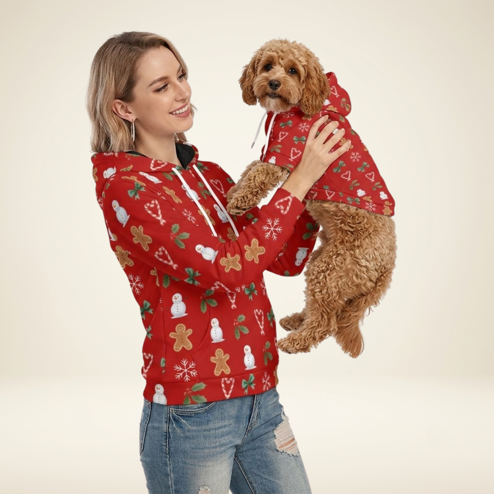Red Hoodie Set| Adults & Pet