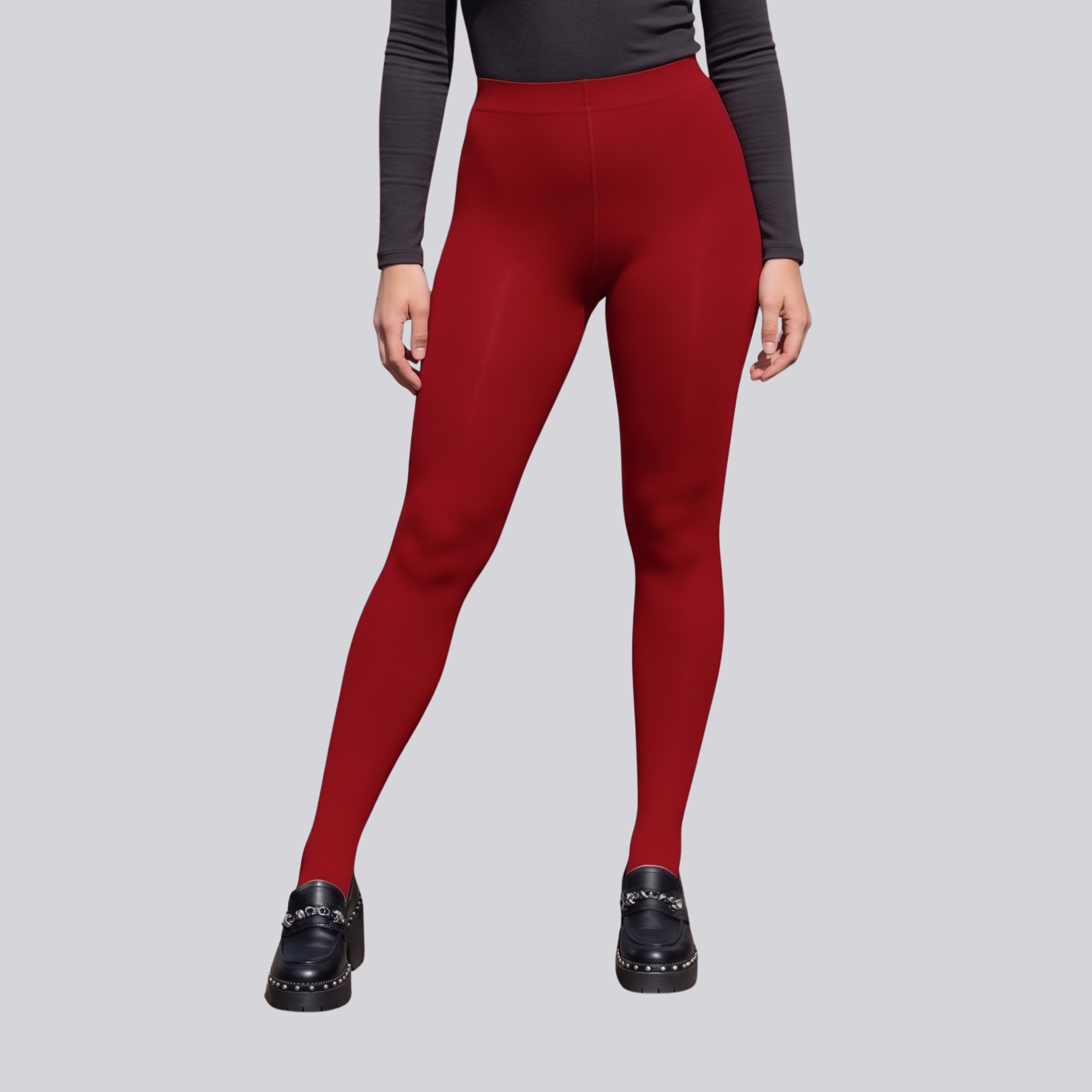 High-Stretch Tights: Red