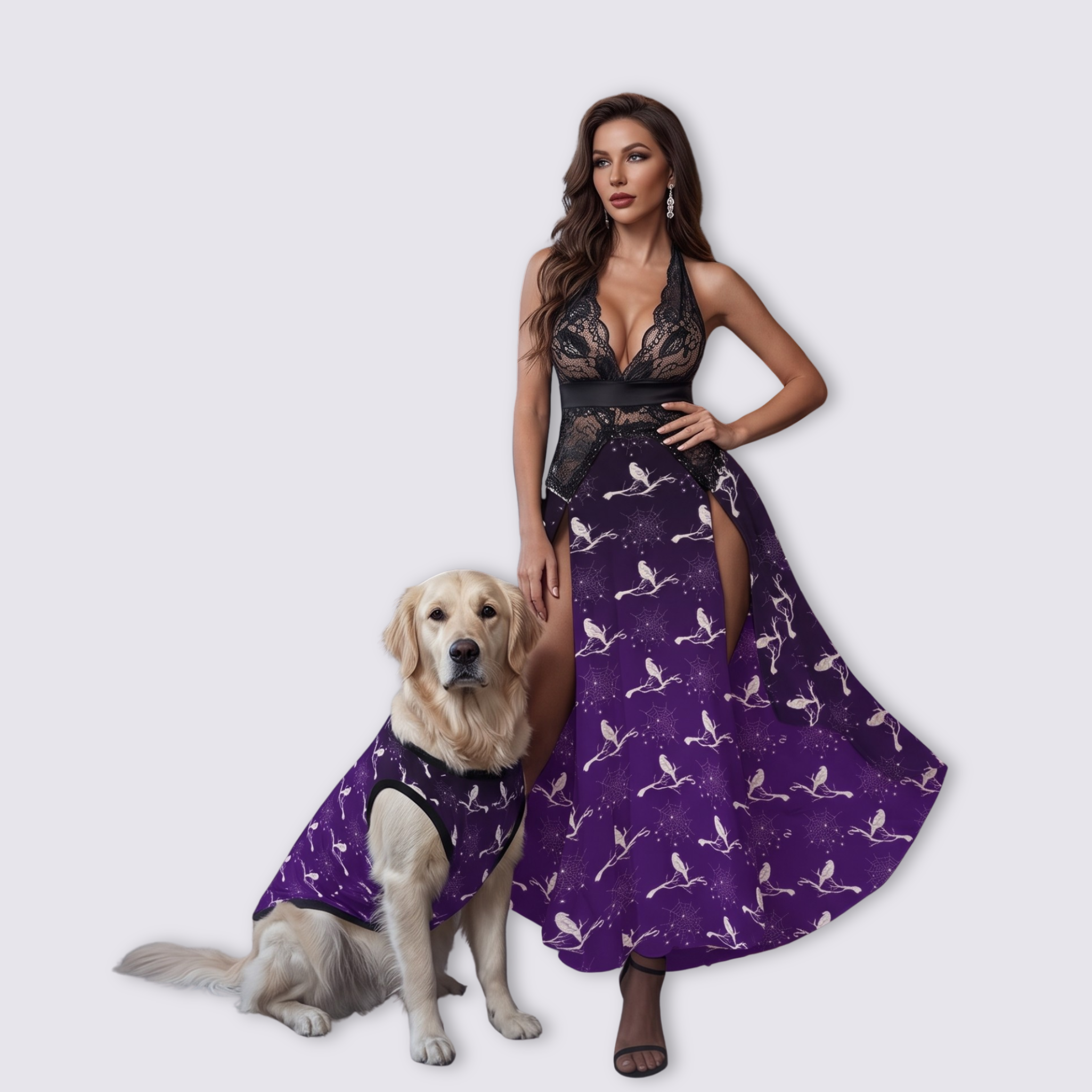 Mesh Lace Dress and Pet Tank