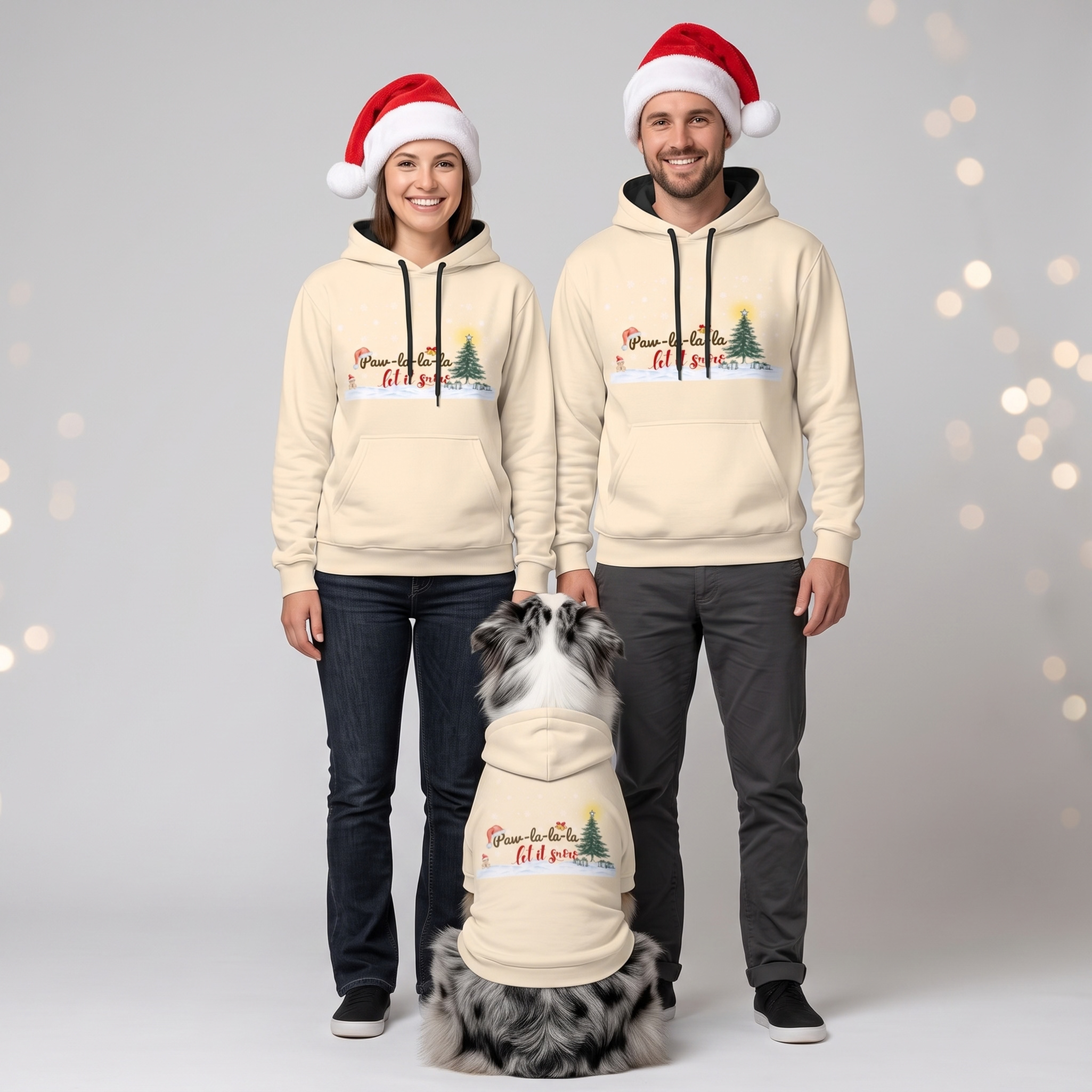 Cream Hoodie Set| Adults & Pet