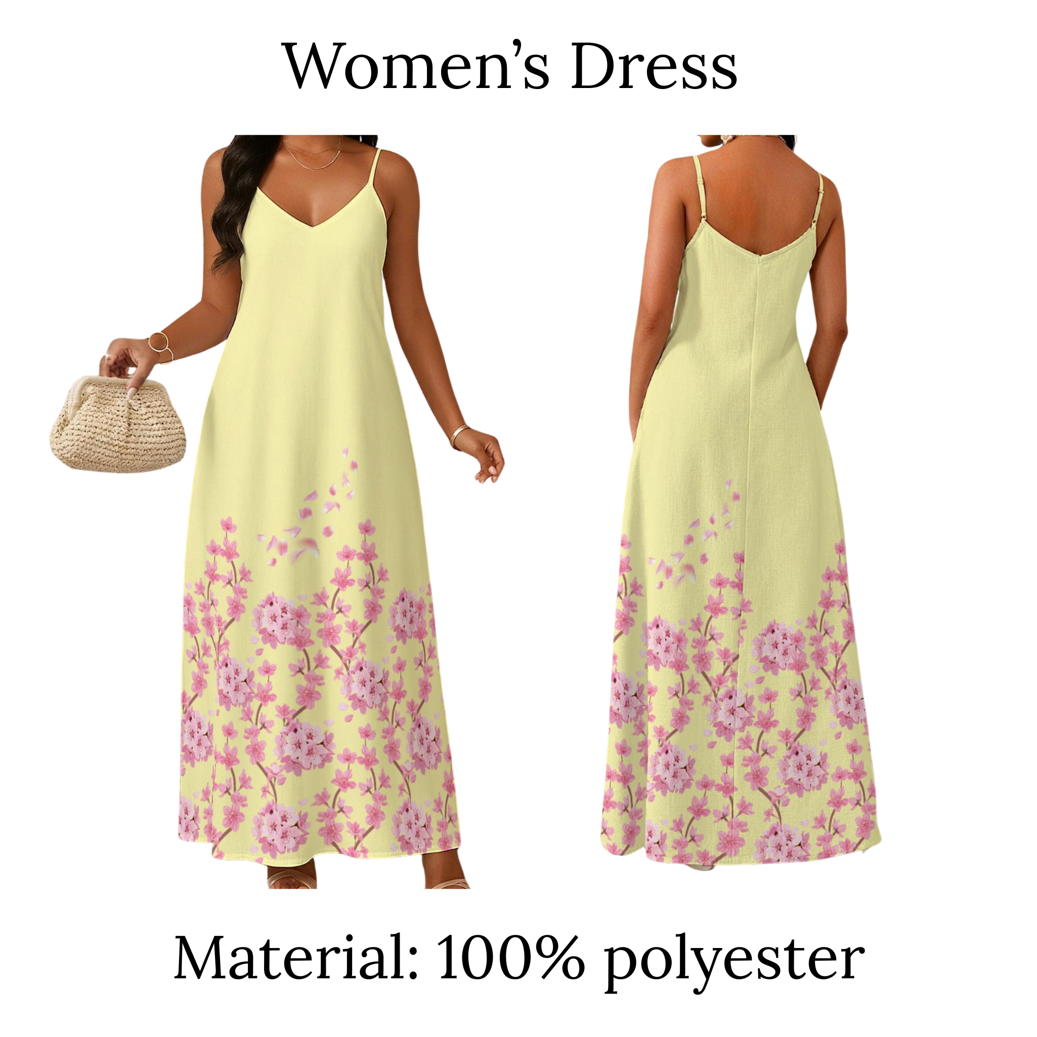 Yellow Floral Maxi Dress & Pet Tank