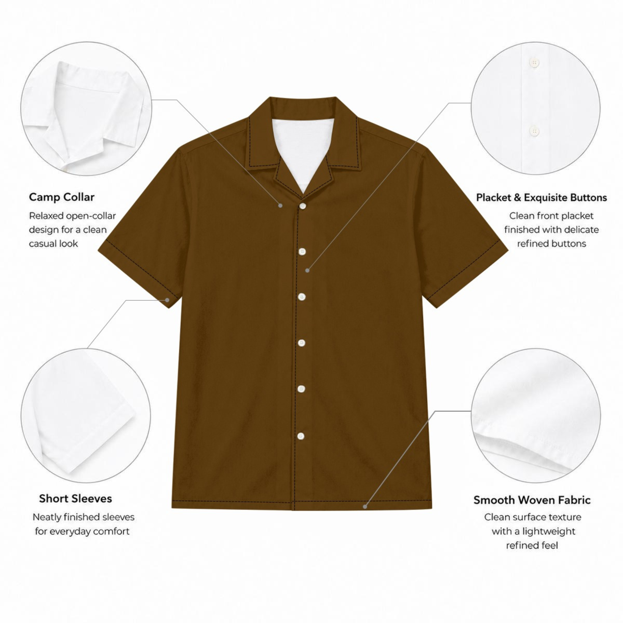 Men and Pet Brown Shirts